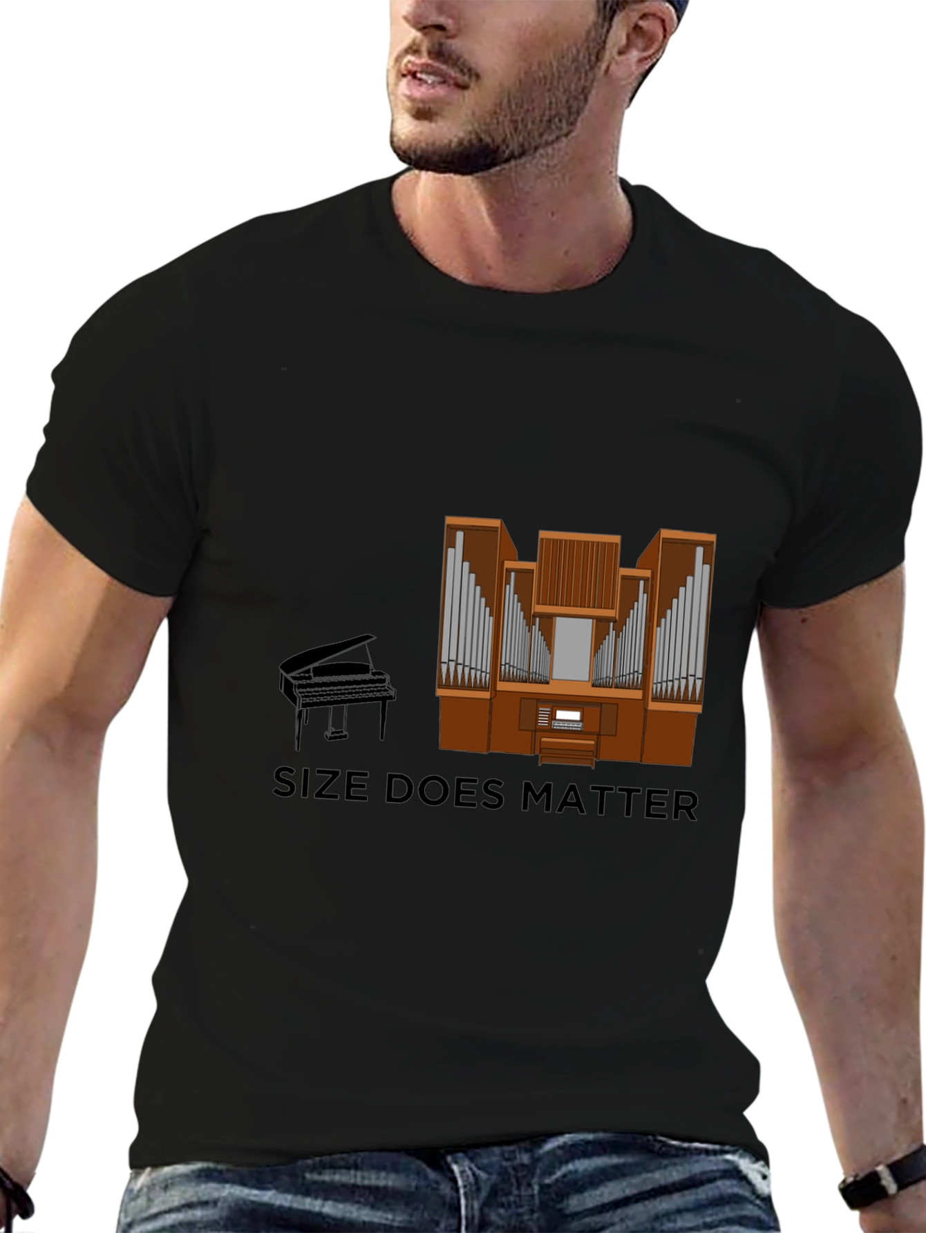 Size Does Matter Piano Organ T-Shirt