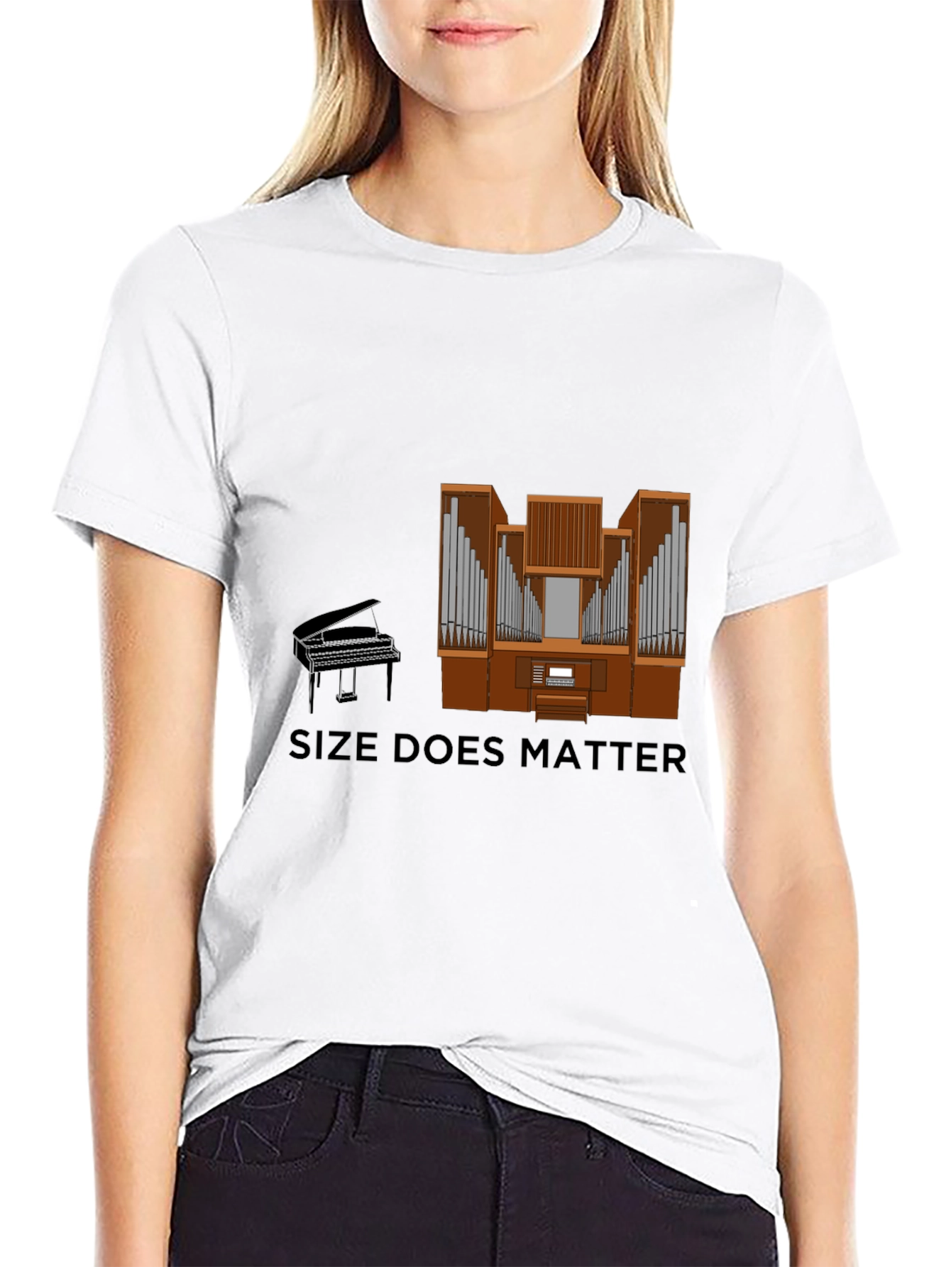 Size Does Matter Piano Organ T-Shirt