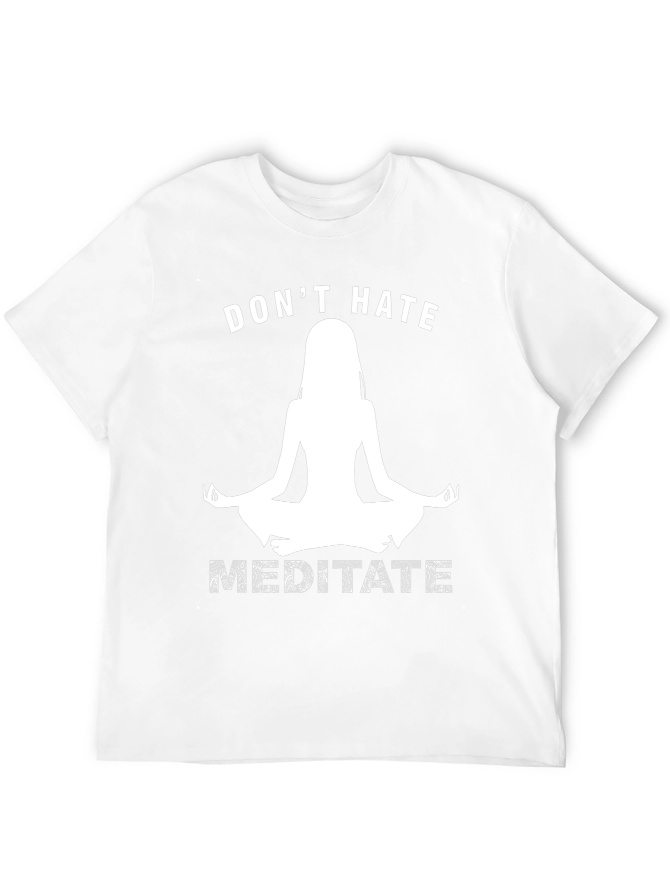 Dont Hate Meditate Black Graphic T-Shirt