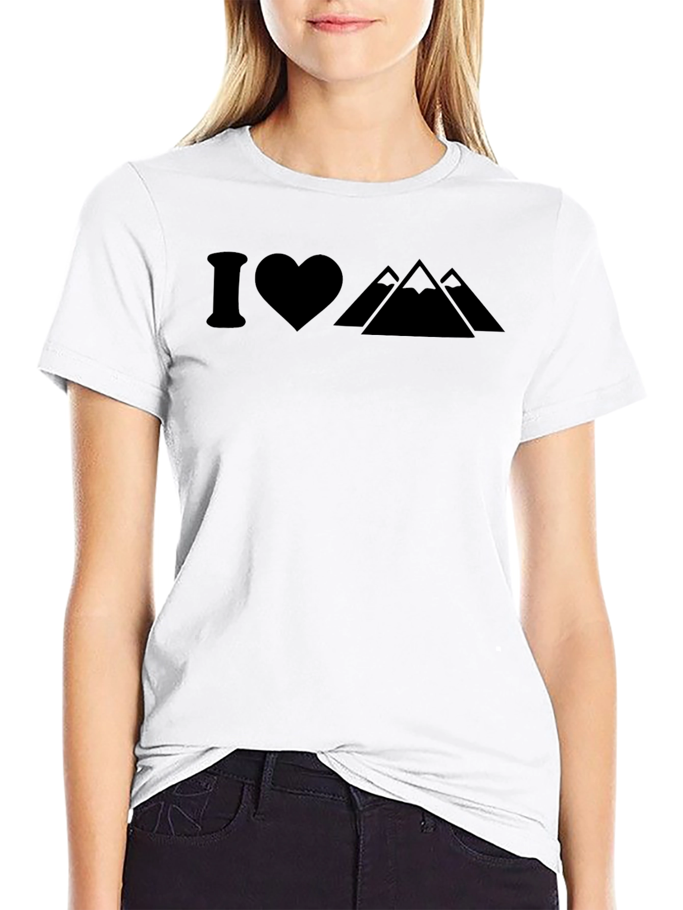 I Heart Mountains Graphic Tee - Black