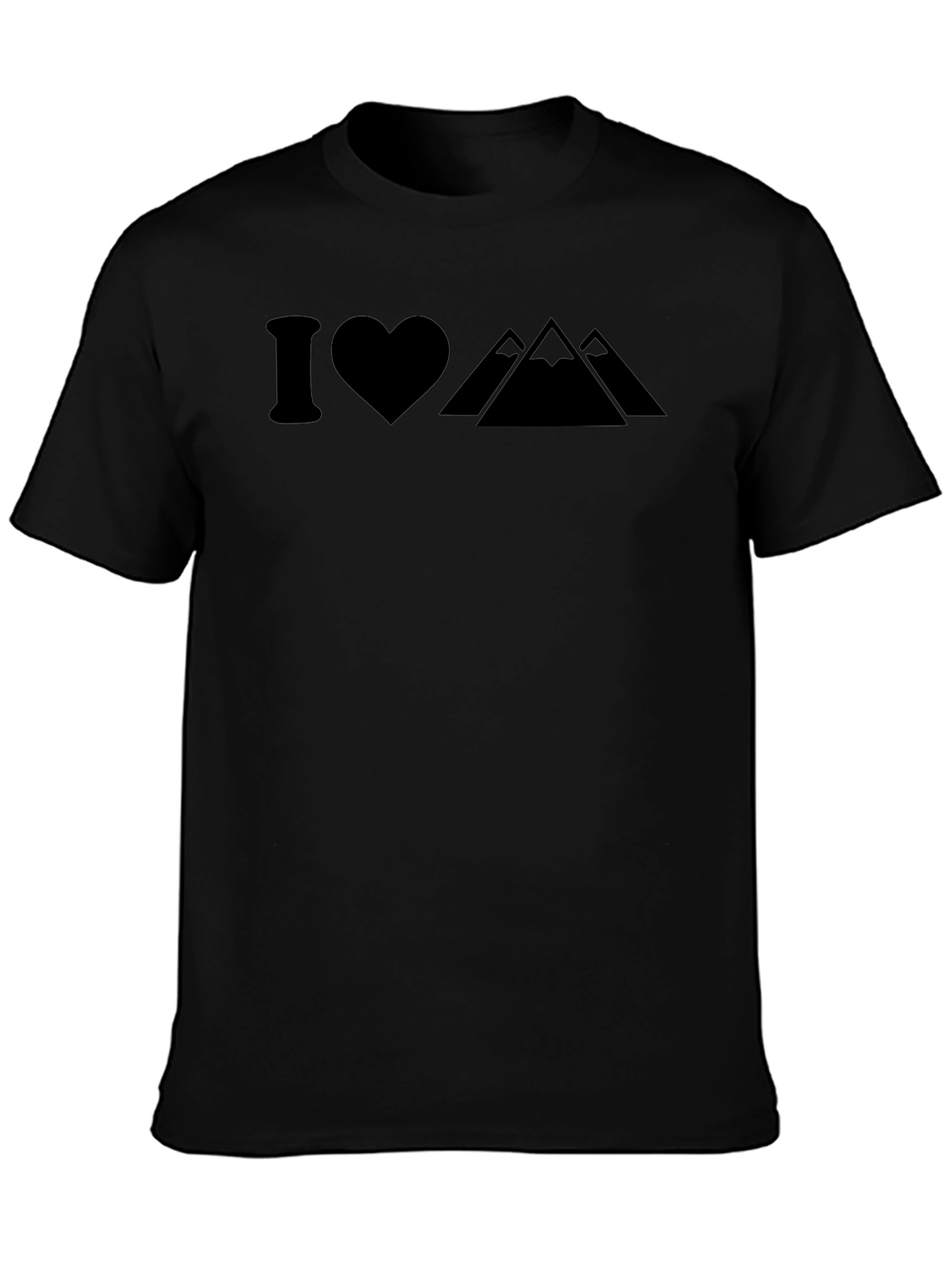 I Heart Mountains Graphic Tee - Black
