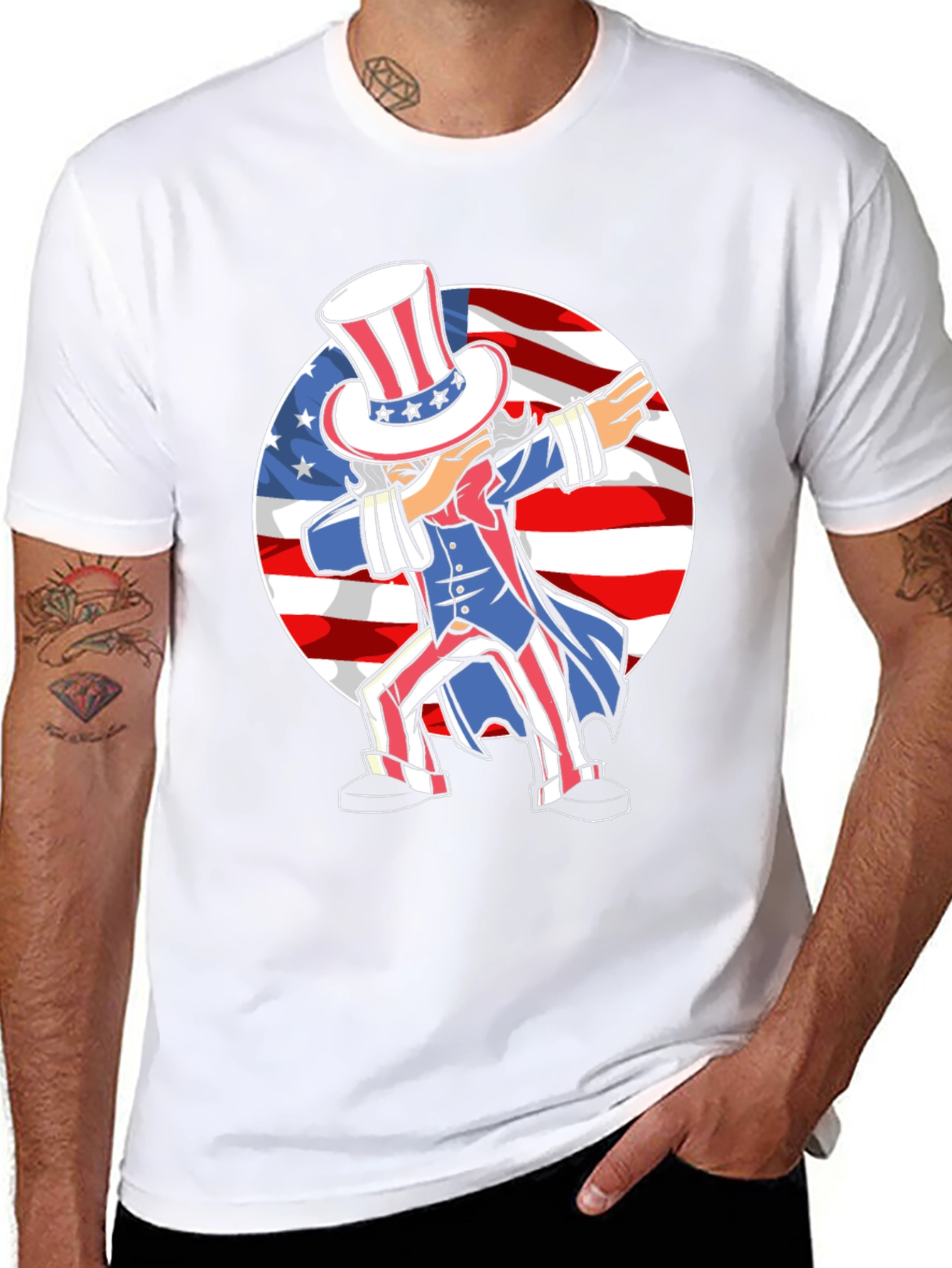 Patriotic Uncle Sam Dabbing T-Shirt