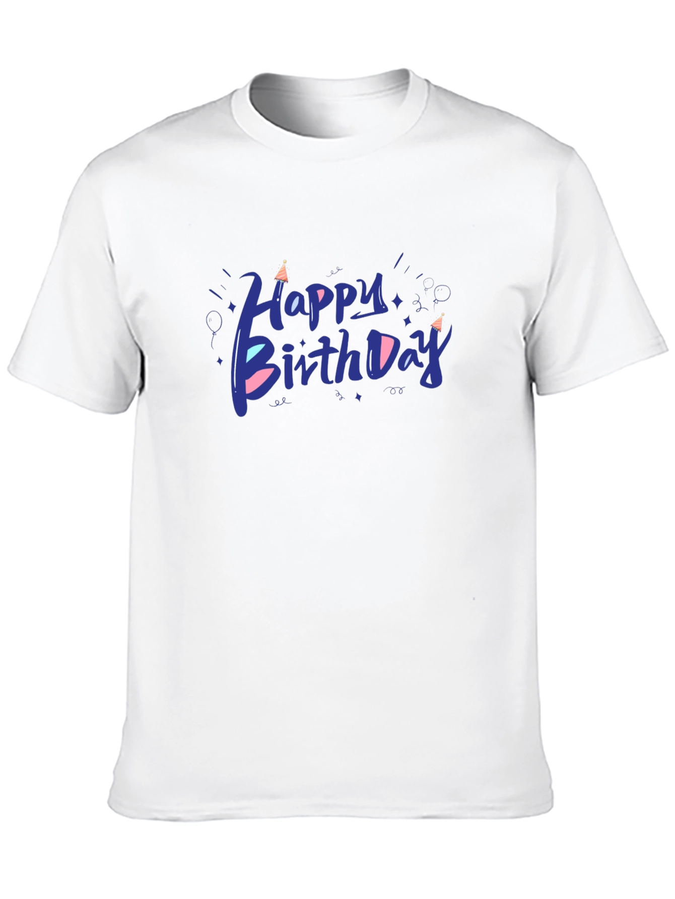Happy Birthday Graphic Tee - Mens Black T-Shirt
