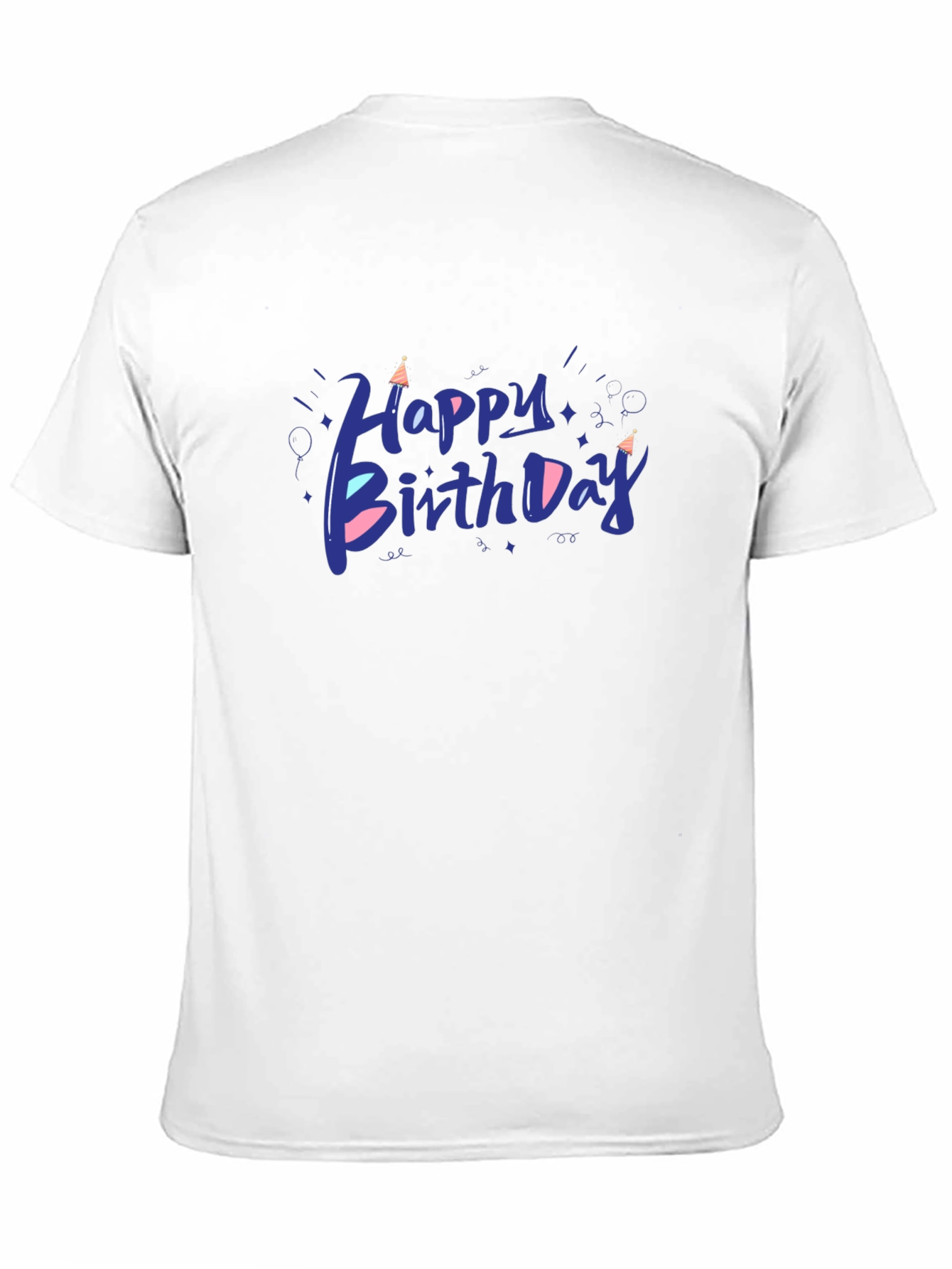 Happy Birthday Graphic Tee - Mens Black T-Shirt
