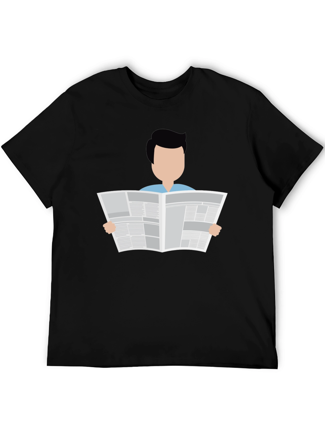Man Reading Newspaper Graphic T-Shirt