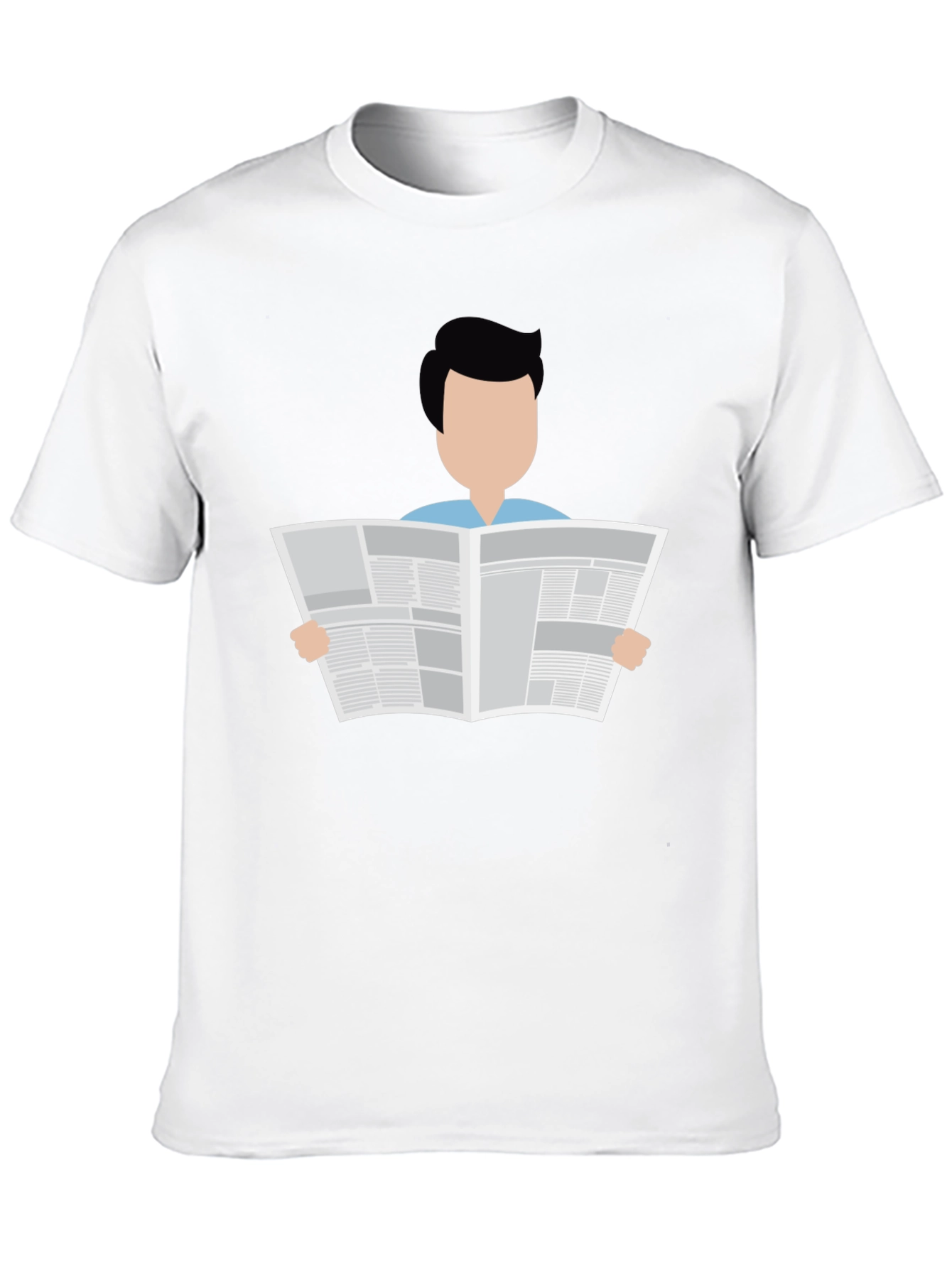 Man Reading Newspaper Graphic T-Shirt