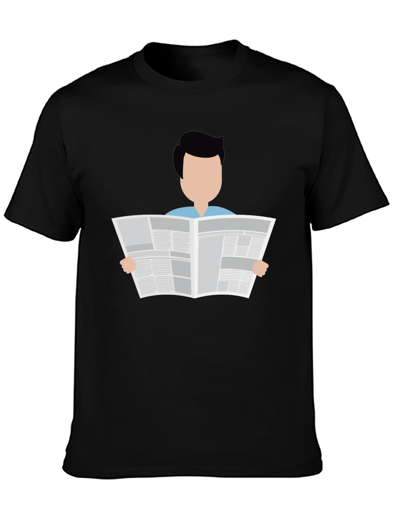 Man Reading Newspaper Graphic T-Shirt