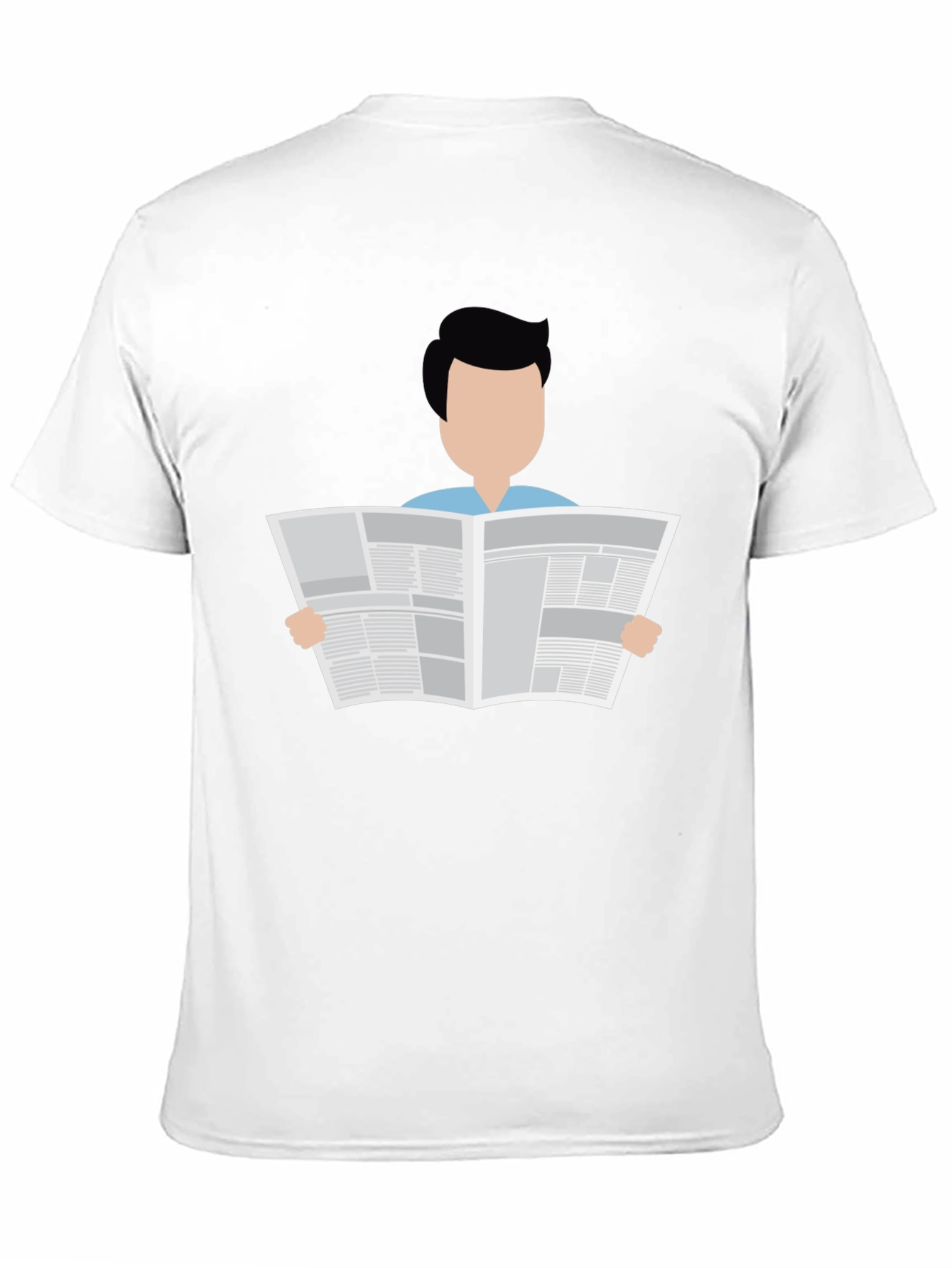Man Reading Newspaper Graphic T-Shirt