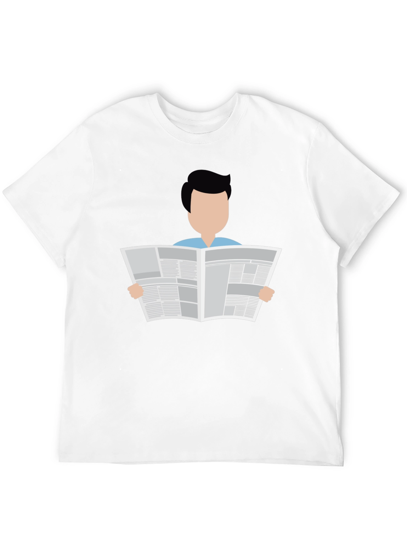 Man Reading Newspaper Graphic T-Shirt