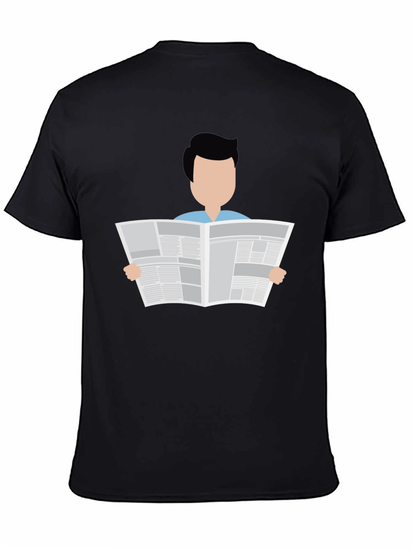 Man Reading Newspaper Graphic T-Shirt