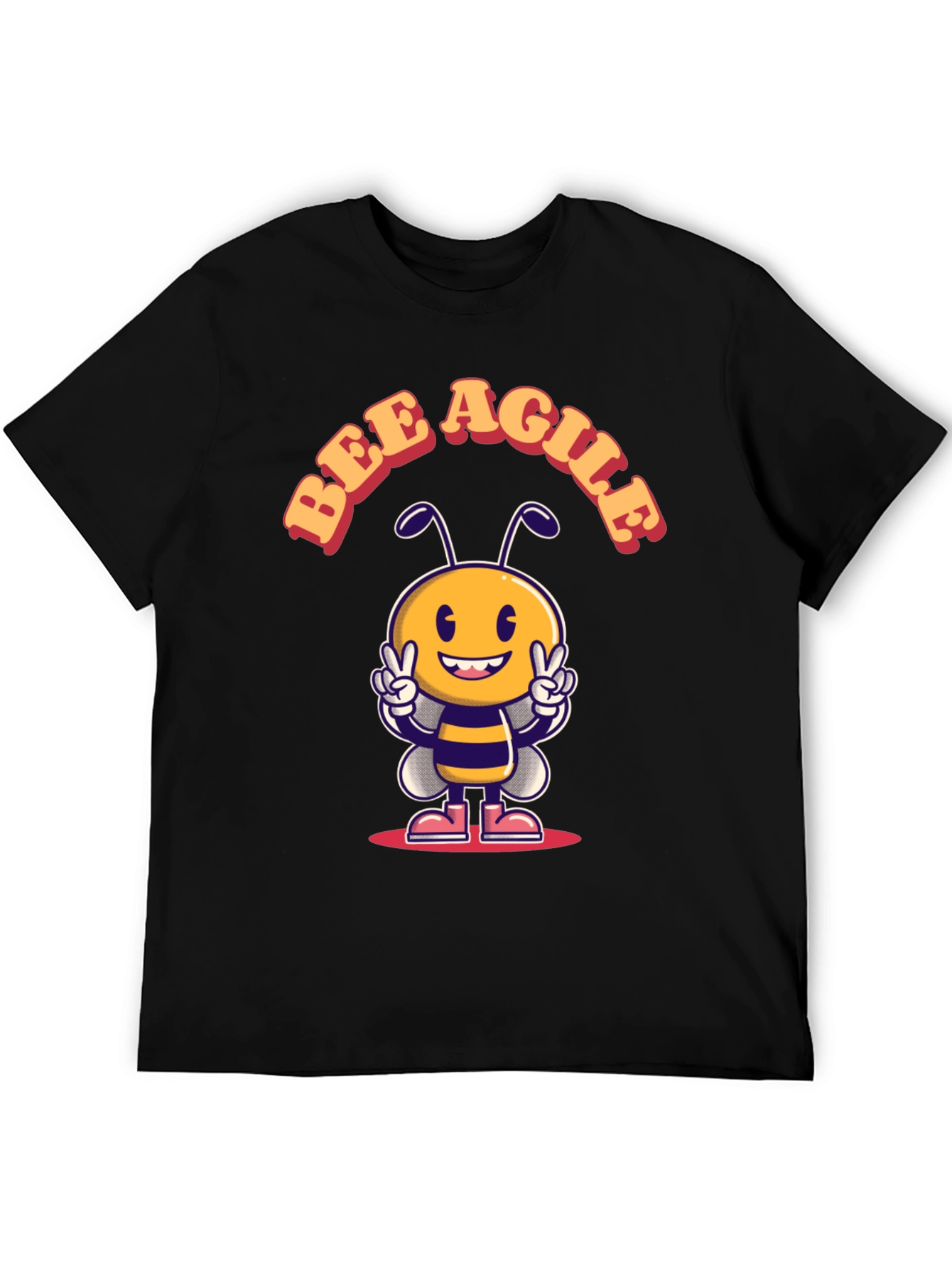Bee Agile T-Shirt - Cute Cartoon Bee Design