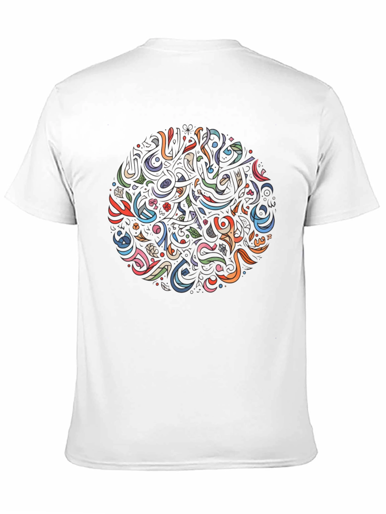 Abstract Floral Graphic Black T-Shirt