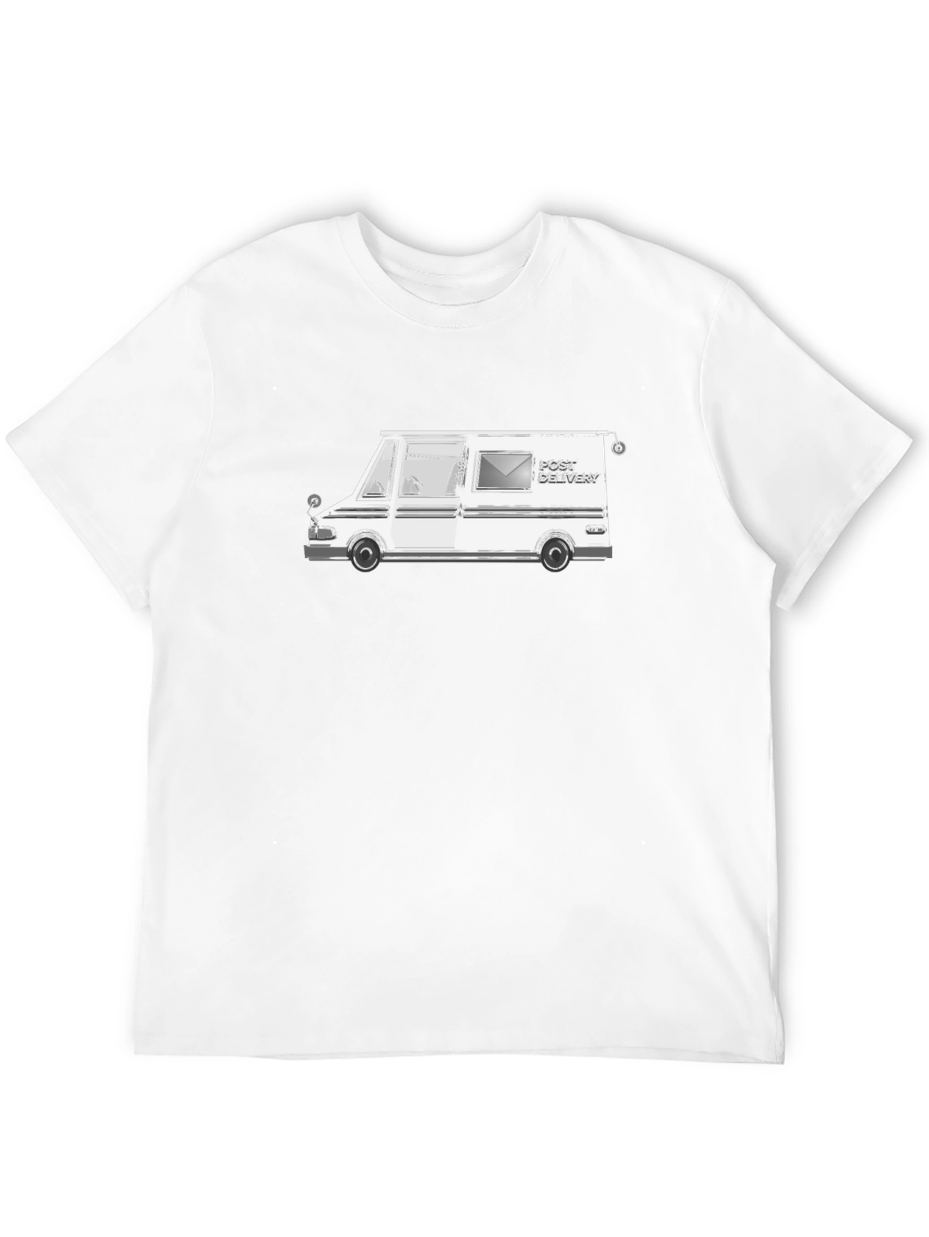 Post Delivery Graphic Tee - Black Cotton T-Shirt