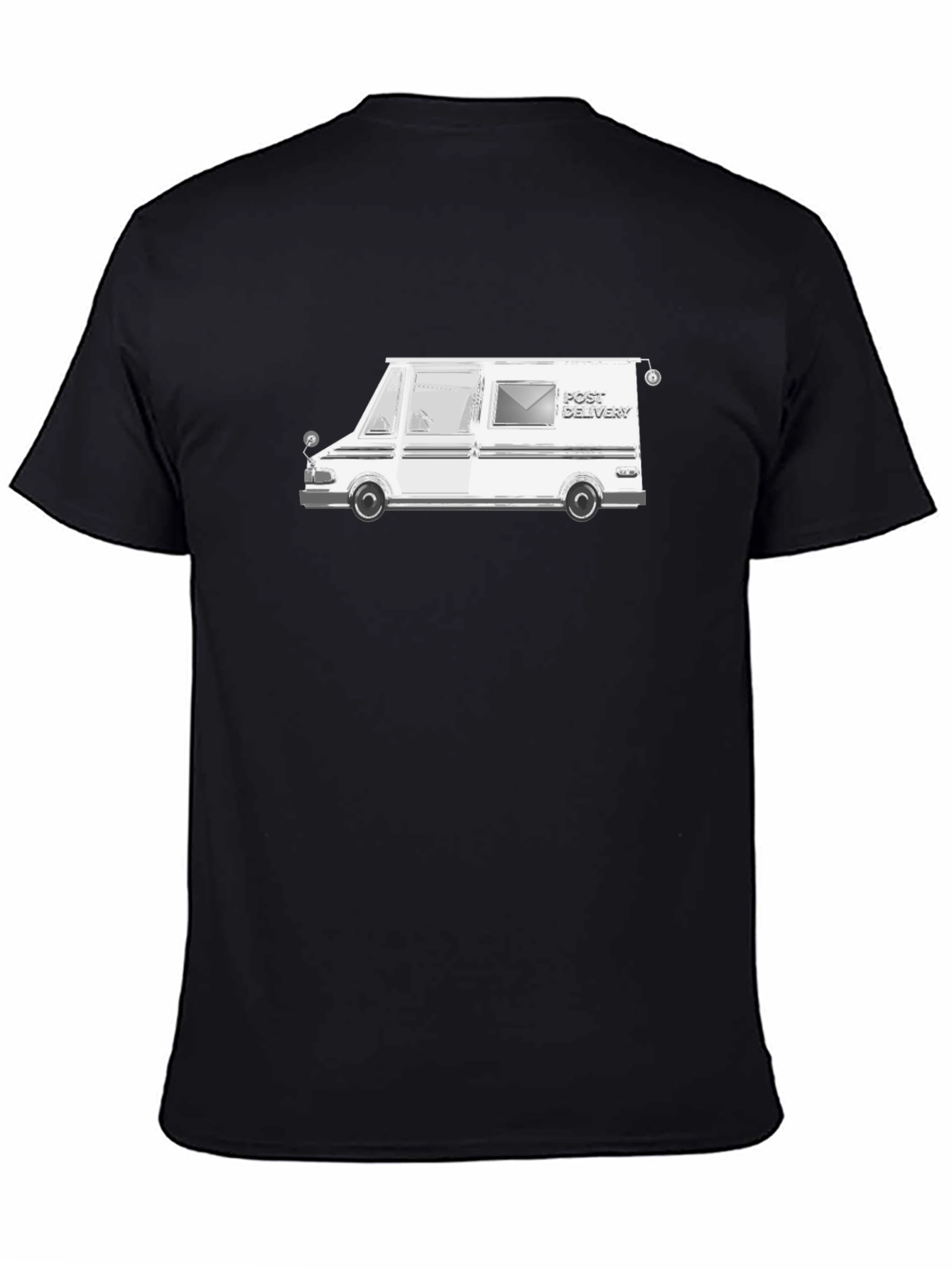 Post Delivery Graphic Tee - Black Cotton T-Shirt