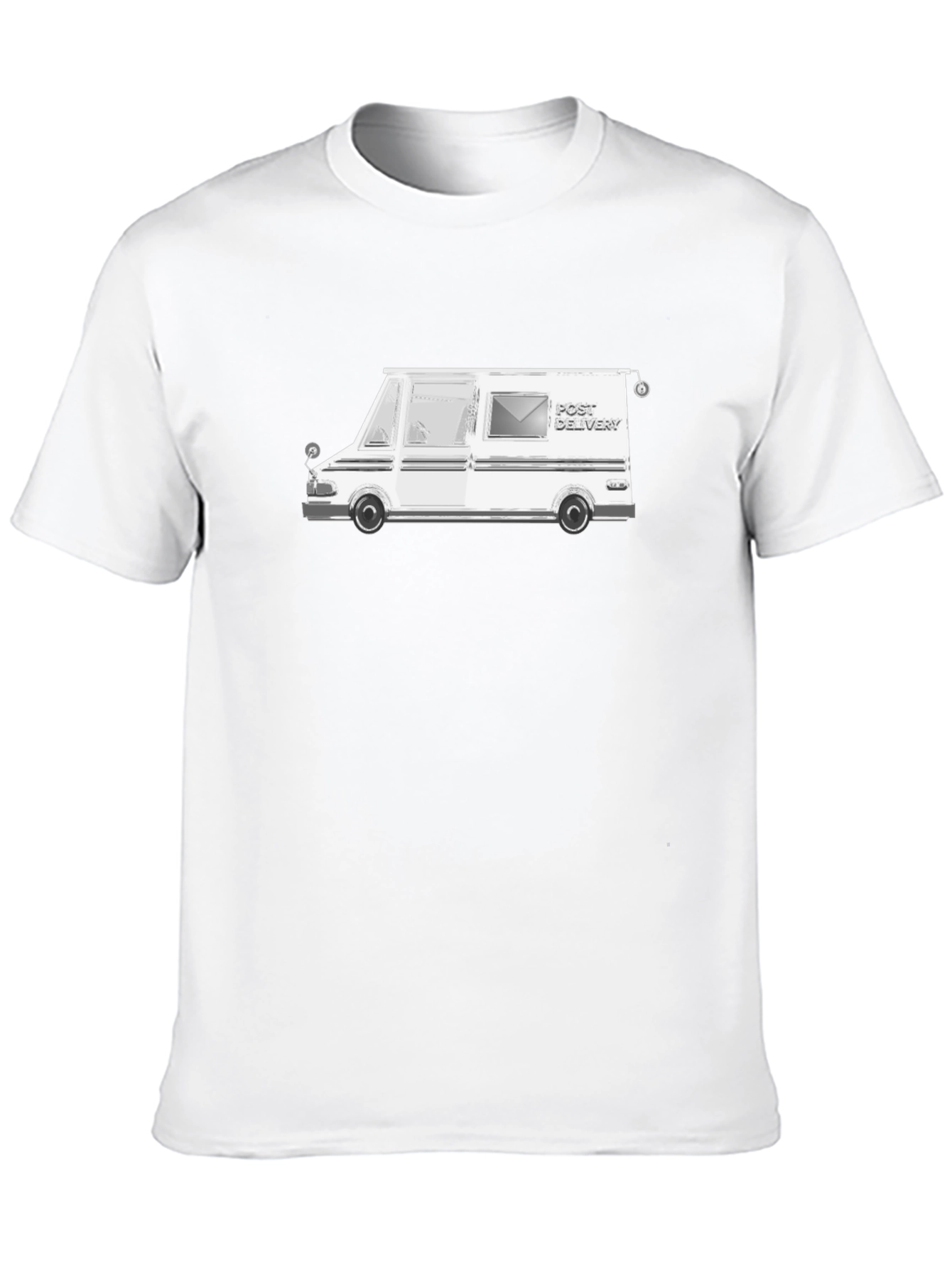 Post Delivery Graphic Tee - Black Cotton T-Shirt