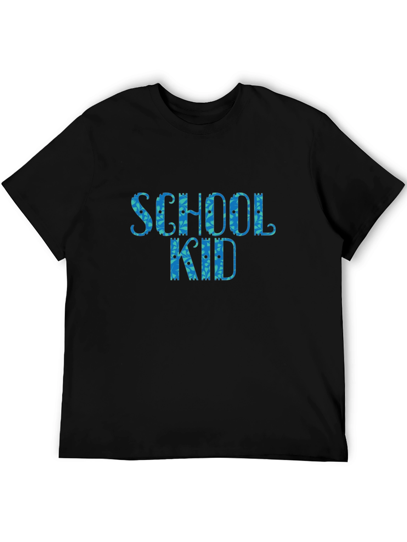 School Kid Graphic Tee - Black Cotton T-Shirt