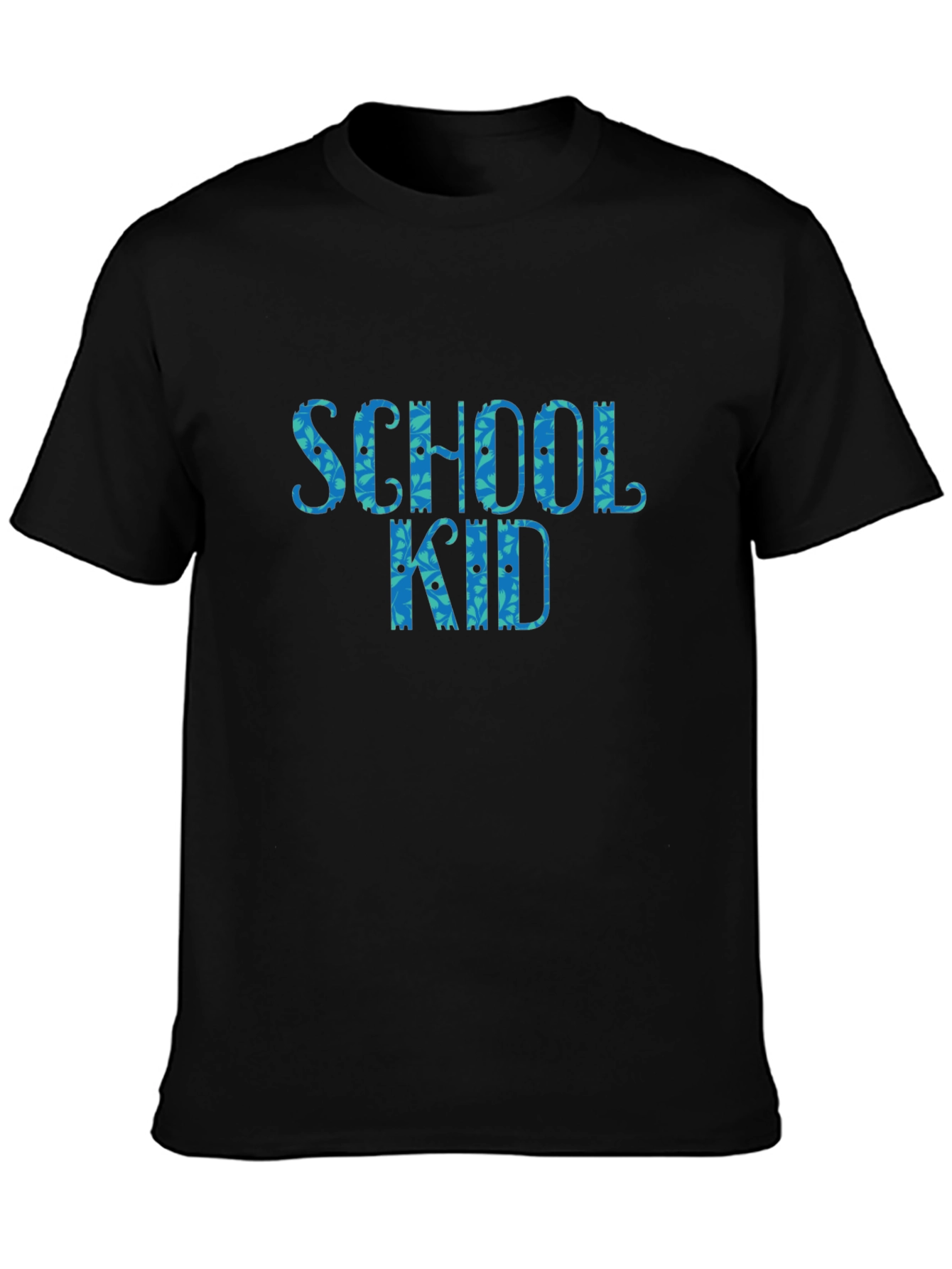 School Kid Graphic Tee - Black Cotton T-Shirt