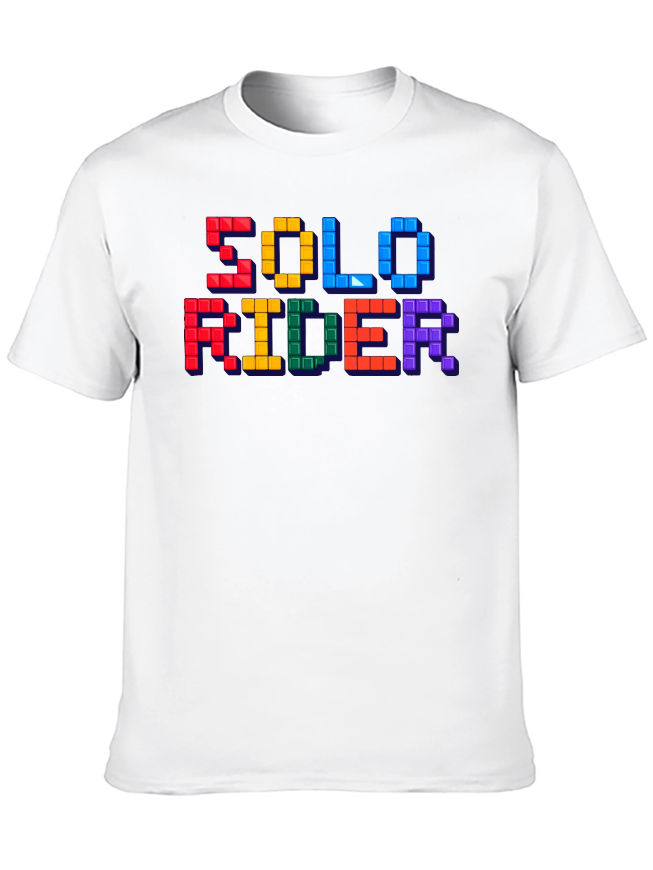 Solo Rider Tetris Style Graphic T-Shirt