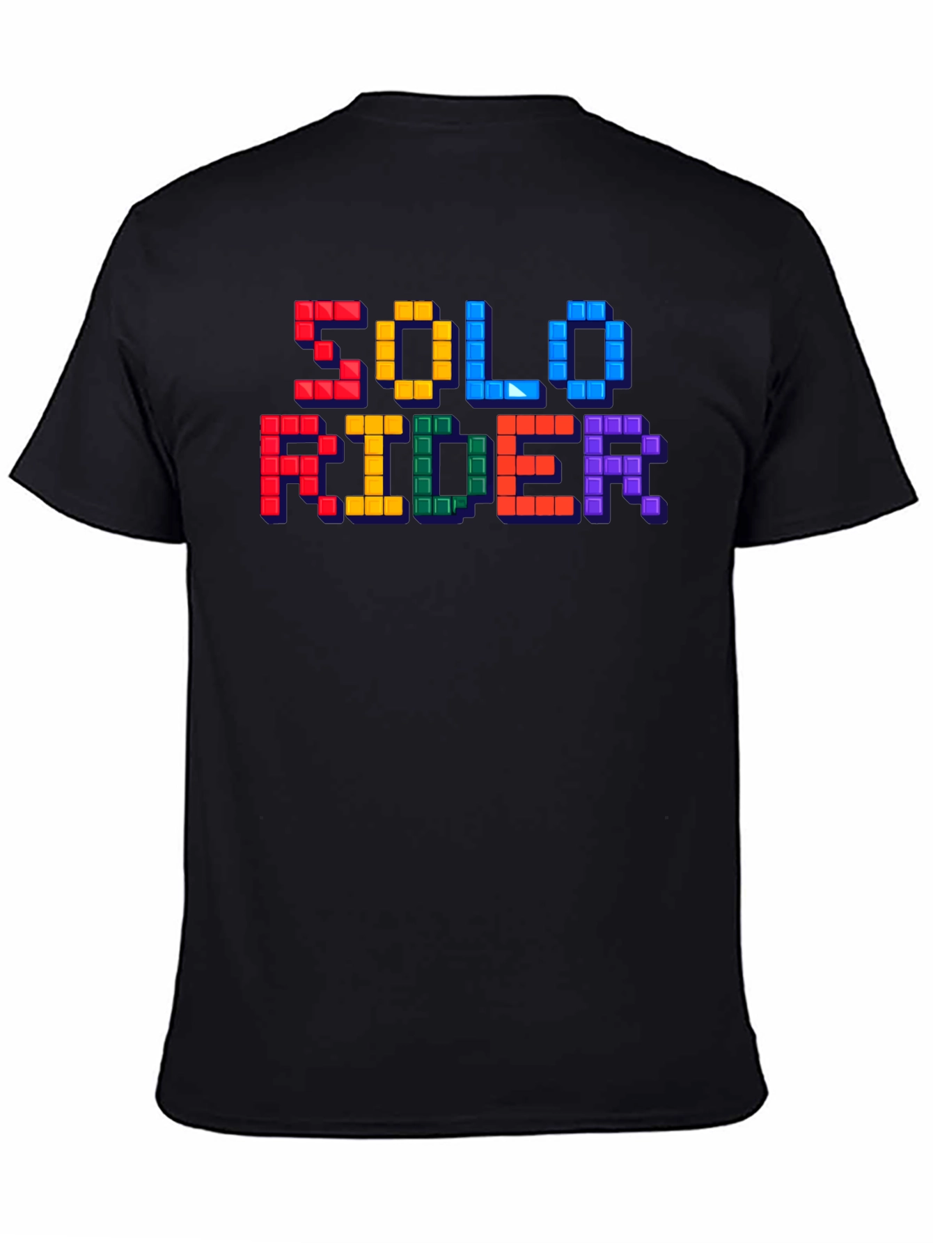 Solo Rider Tetris Style Graphic T-Shirt