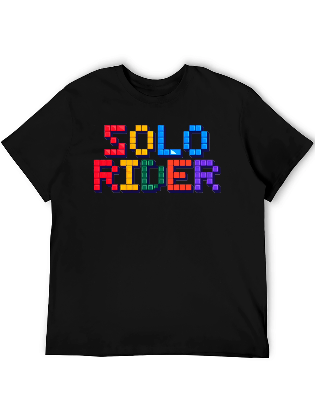 Solo Rider Tetris Style Graphic T-Shirt