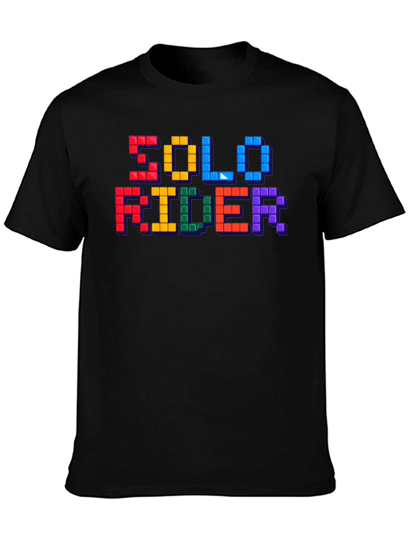 Solo Rider Tetris Style Graphic T-Shirt