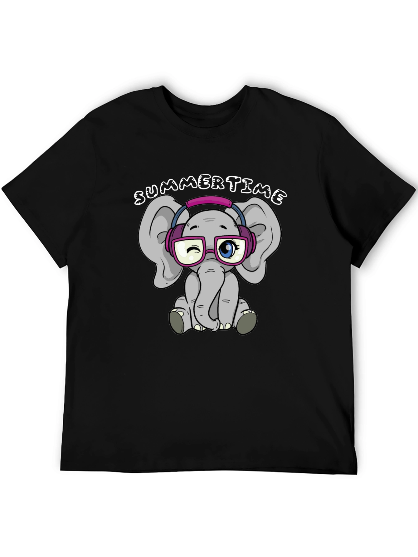 Cute Elephant Graphic Tee - Summertime Fun