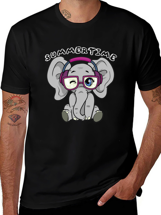 Cute Elephant Graphic Tee - Summertime Fun