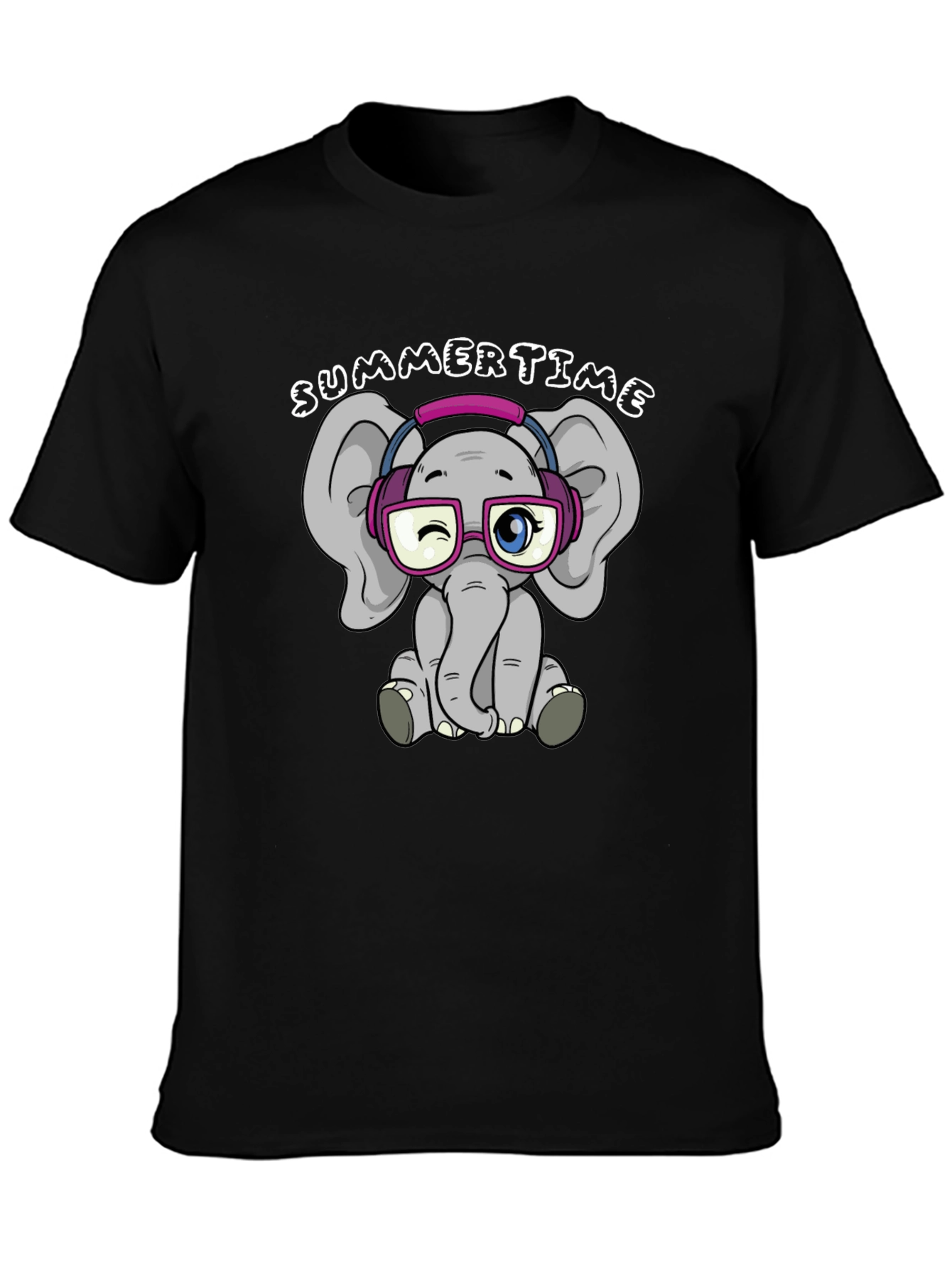 Cute Elephant Graphic Tee - Summertime Fun