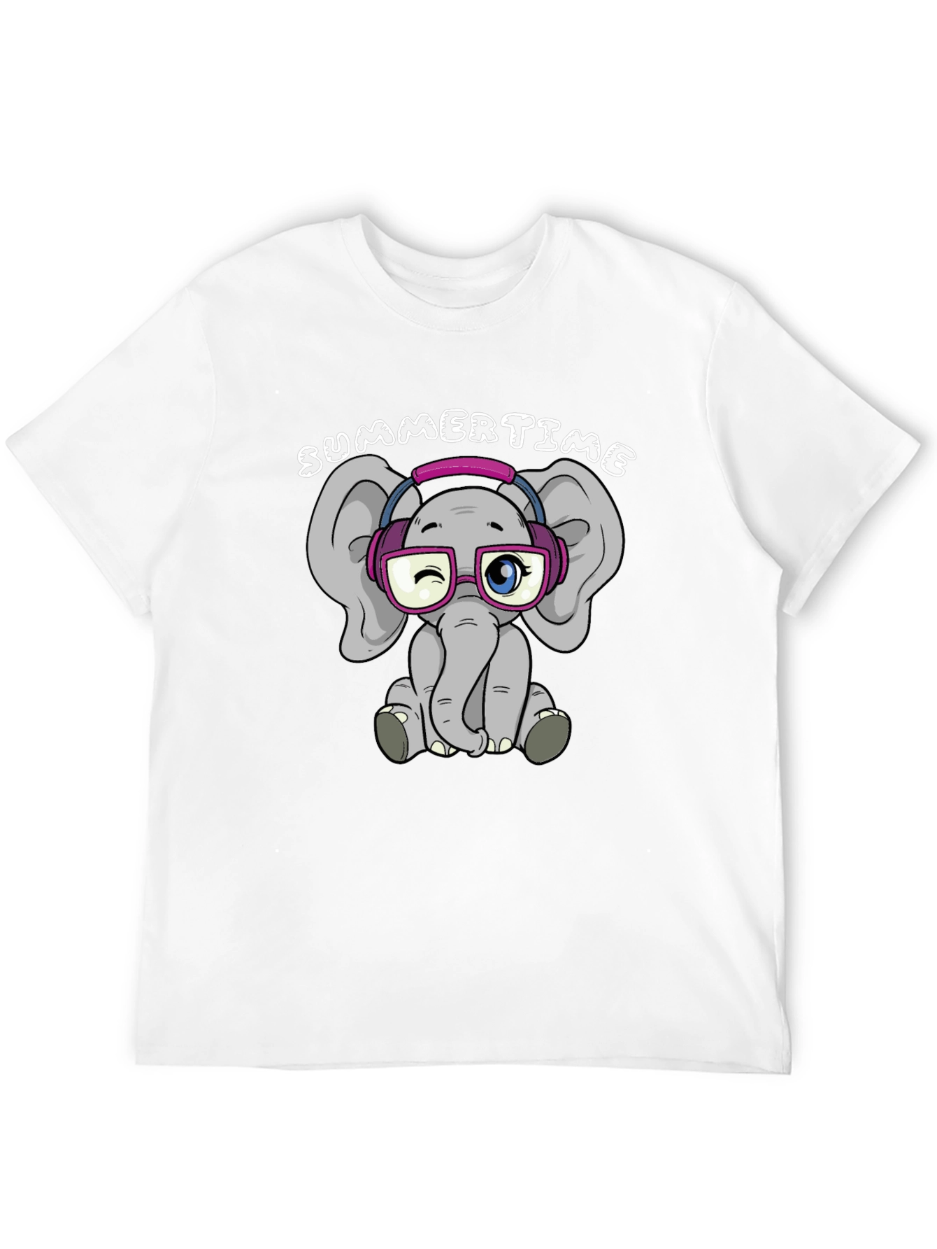 Cute Elephant Graphic Tee - Summertime Fun