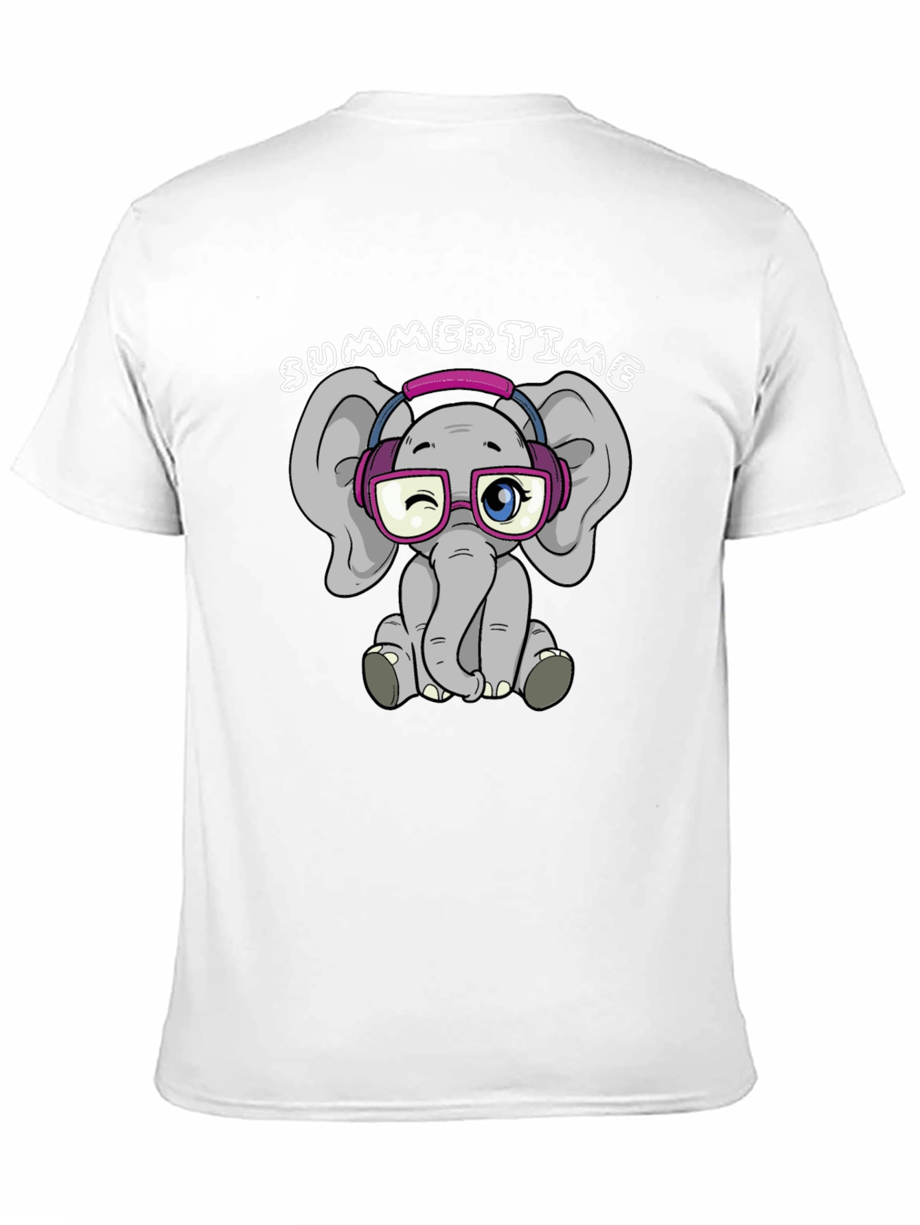 Cute Elephant Graphic Tee - Summertime Fun