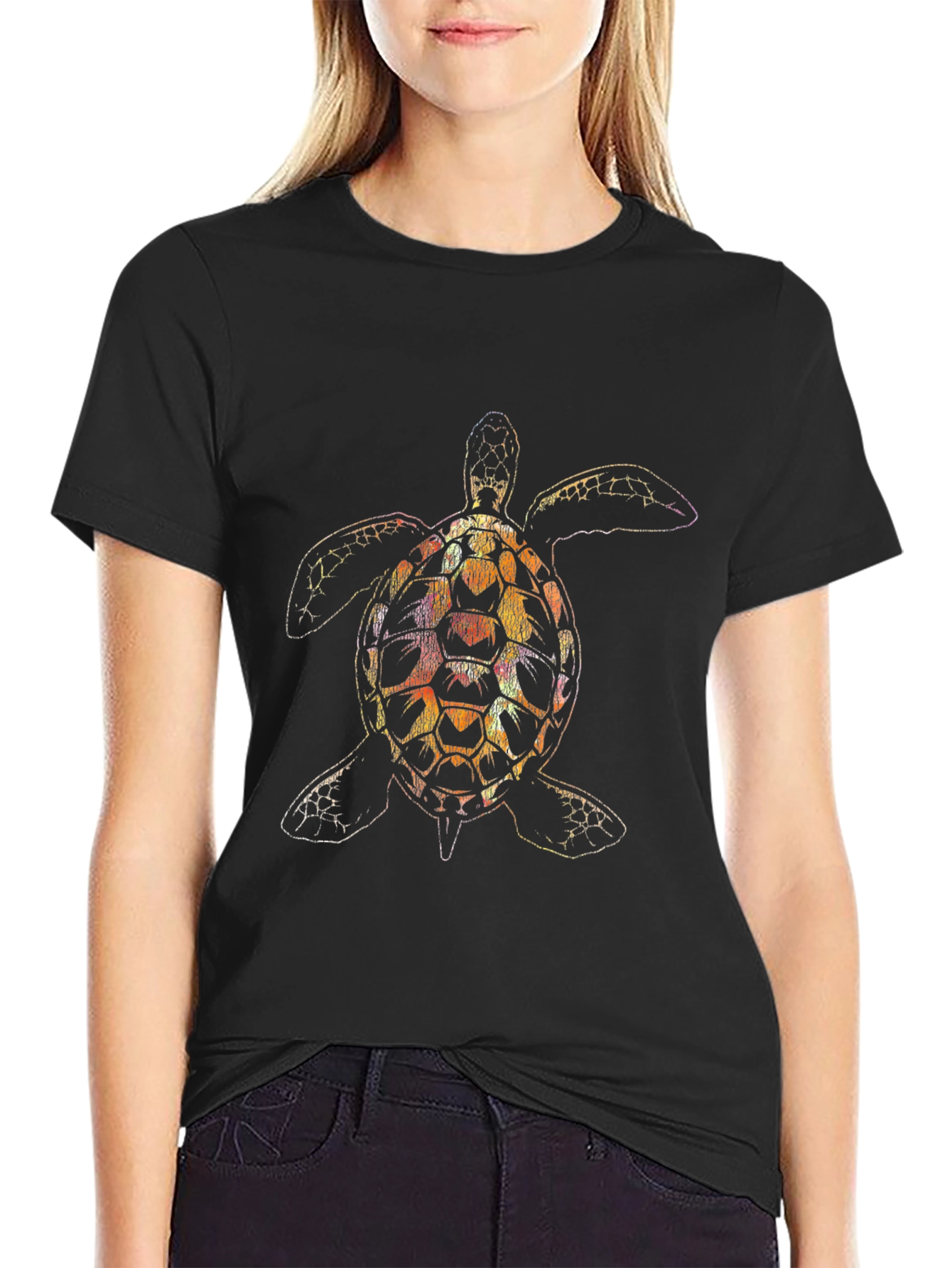Sea Turtle Graphic Black T-Shirt