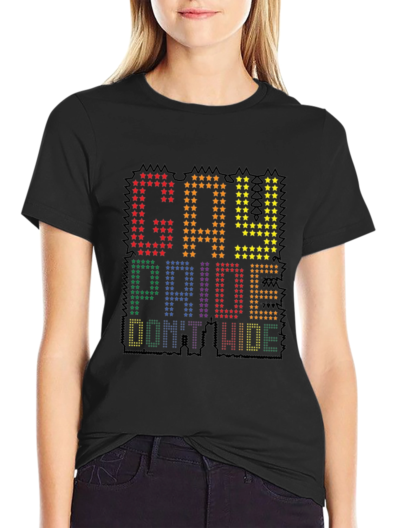 Gay Pride Graphic Tee - Rainbow Star Design