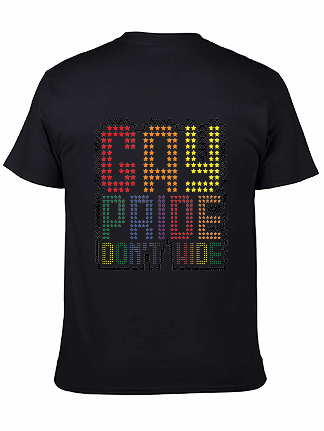 Gay Pride Graphic Tee - Rainbow Star Design