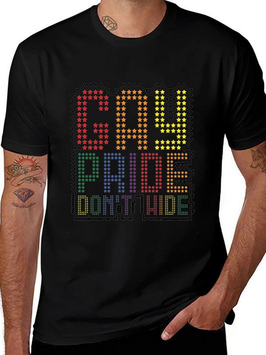 Gay Pride Graphic Tee - Rainbow Star Design