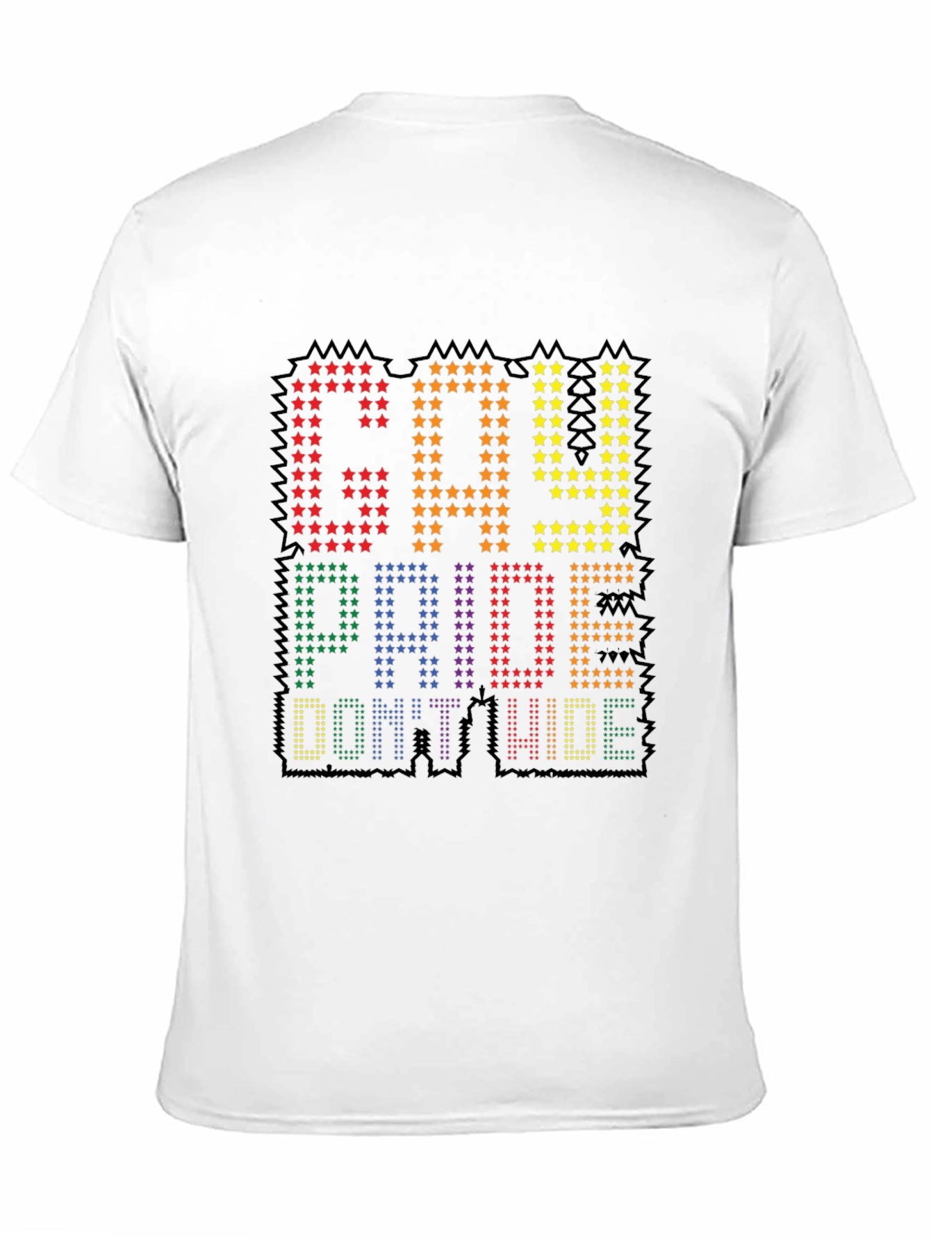 Gay Pride Graphic Tee - Rainbow Star Design