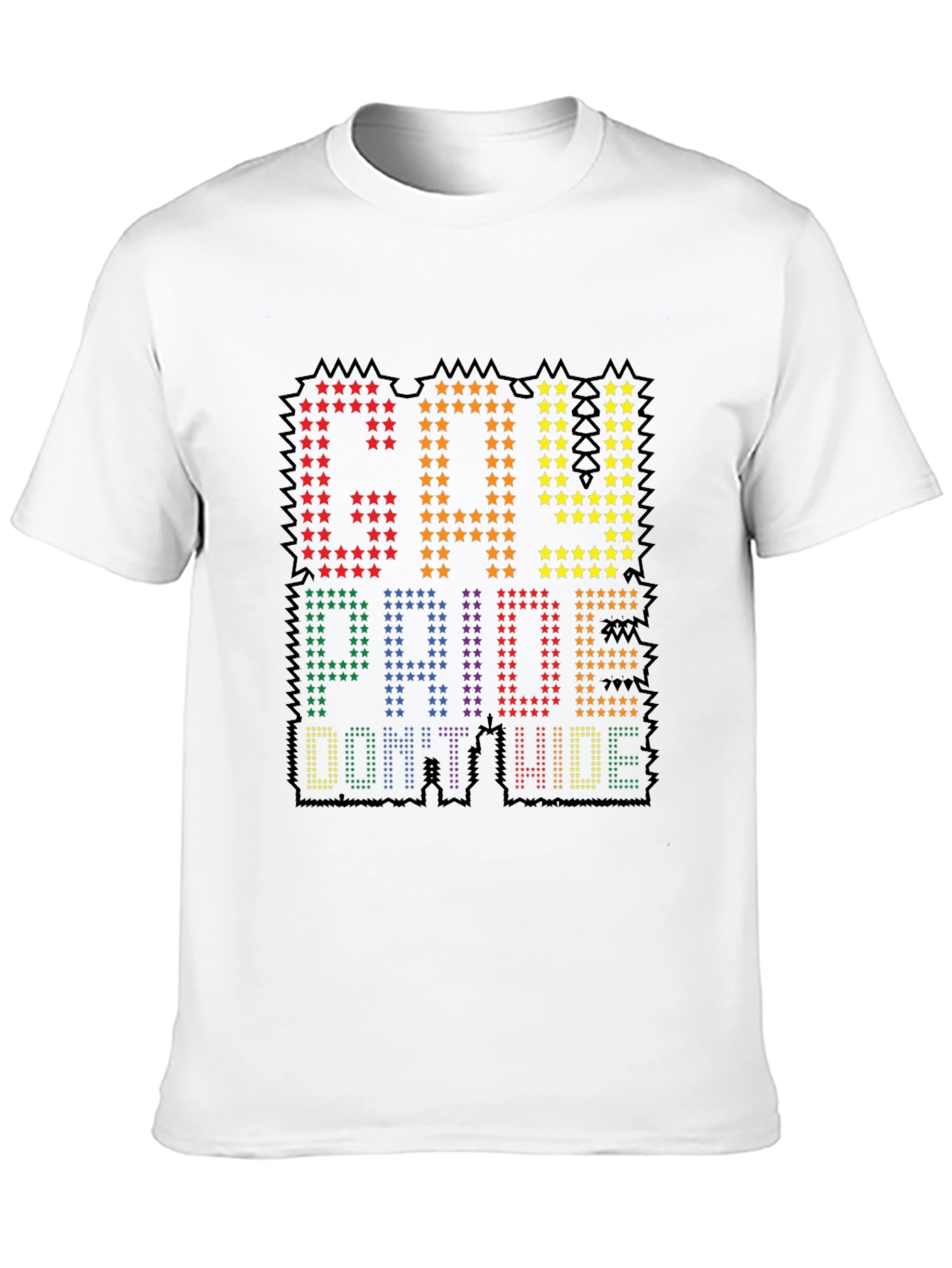 Gay Pride Graphic Tee - Rainbow Star Design