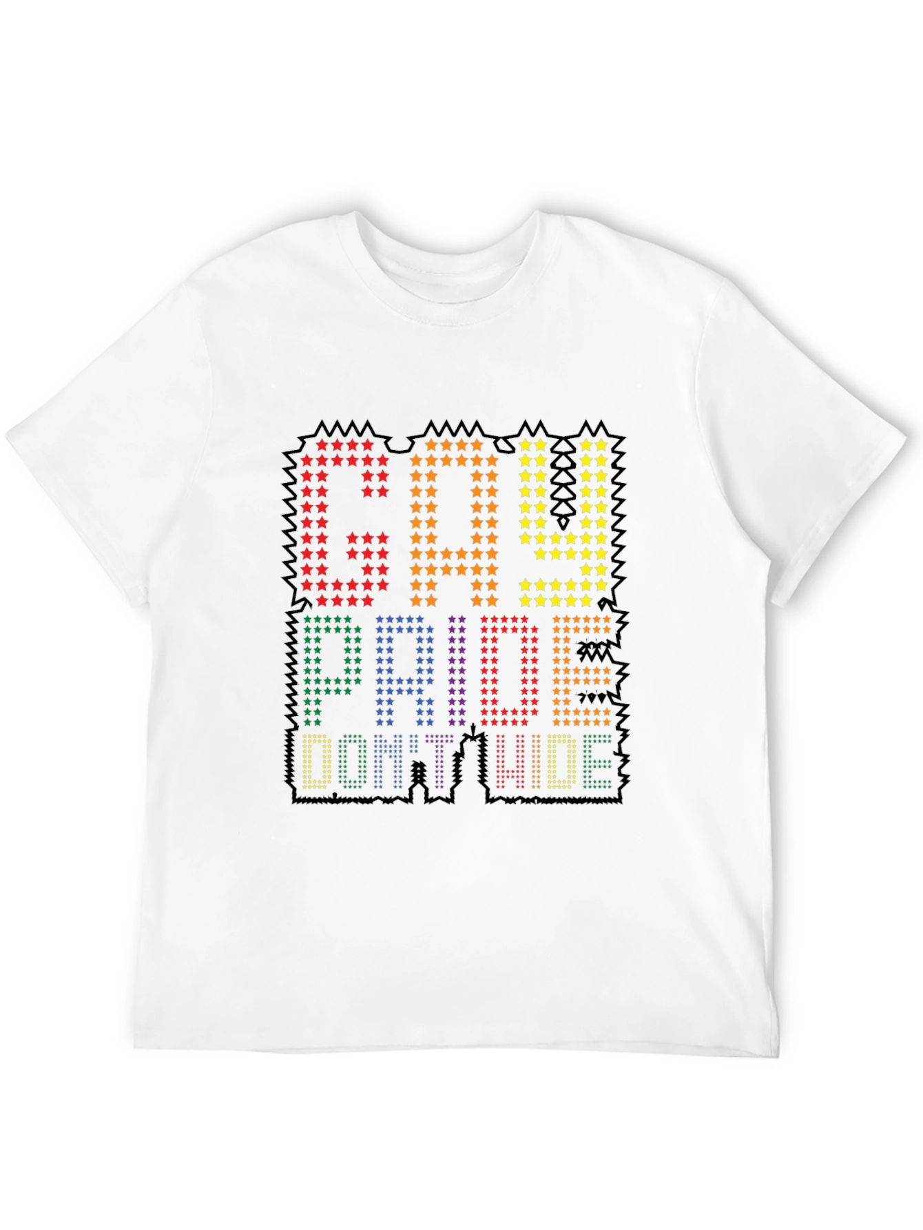 Gay Pride Graphic Tee - Rainbow Star Design