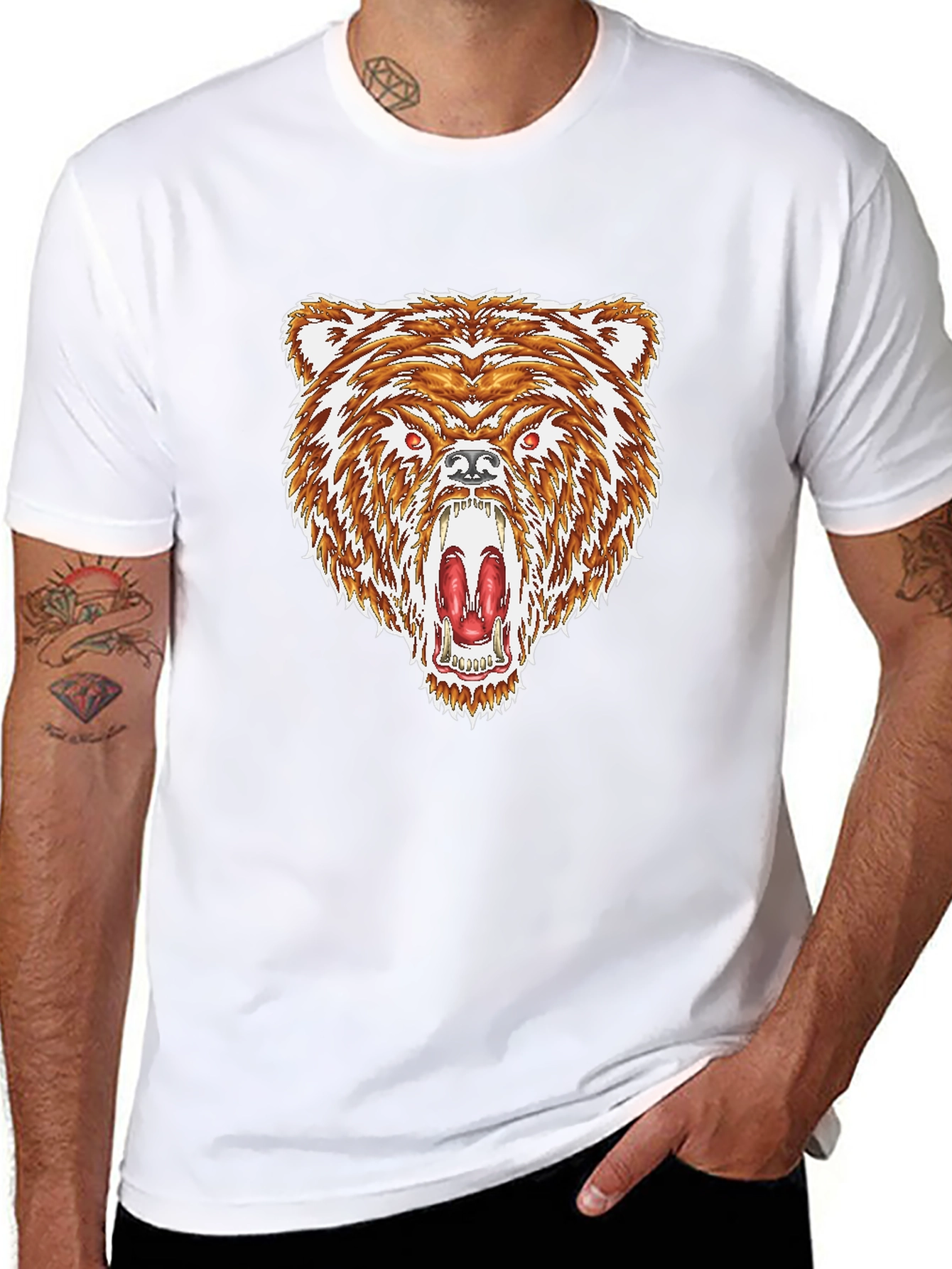 Bear Graphic Black T-Shirt