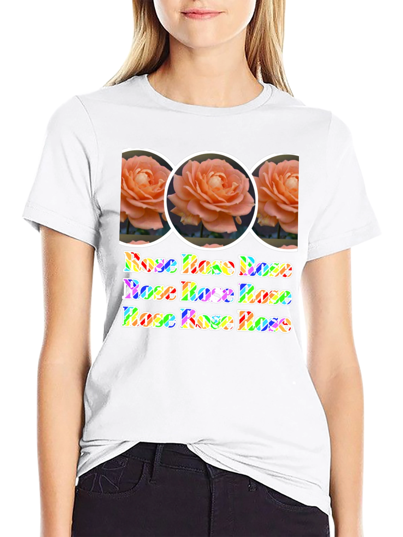 Rose Rainbow Graphic Tee
