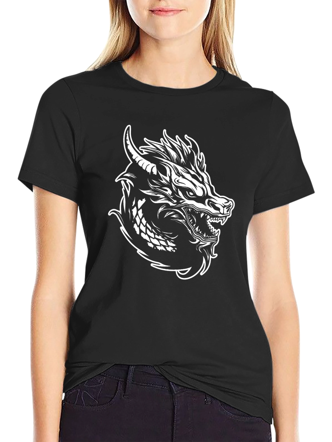 Black Dragon Graphic Tee - Bold Style