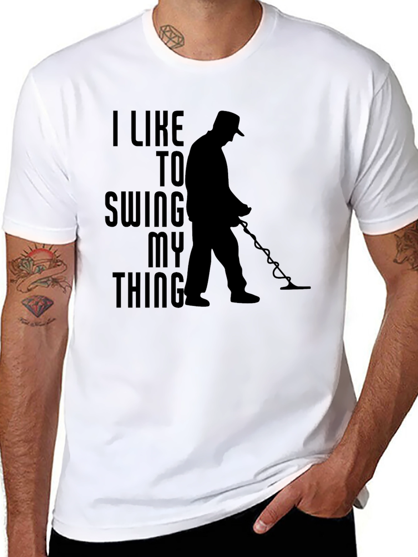 I Like To Swing My Thing Metal Detecting T-Shirt