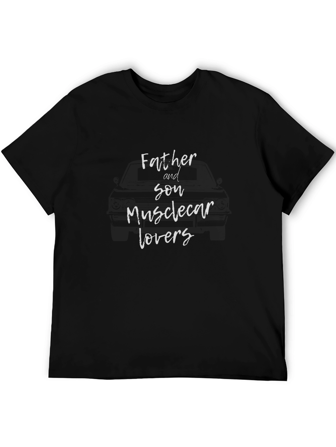Father and Son Muscle Car Lovers Graphic Tee