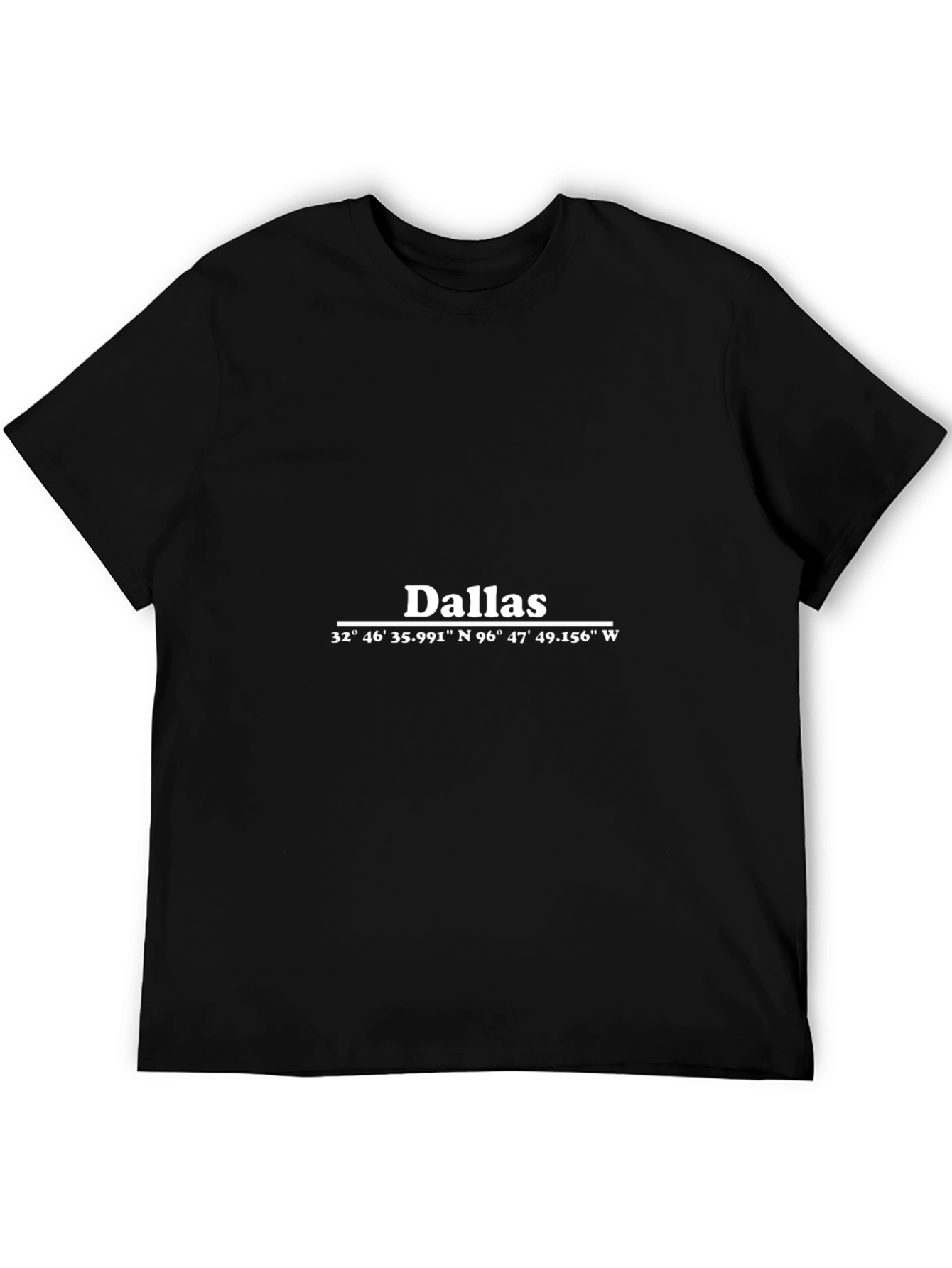 Dallas Coordinates Graphic T-Shirt - Black