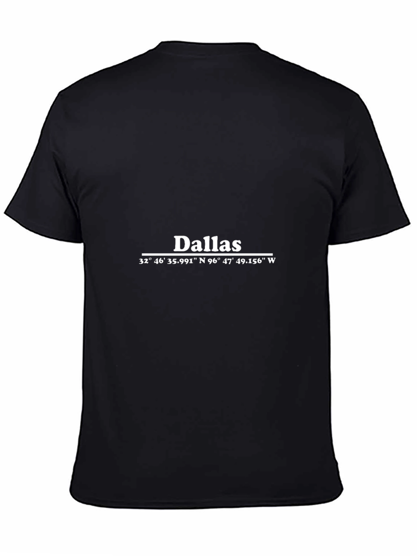 Dallas Coordinates Graphic T-Shirt - Black