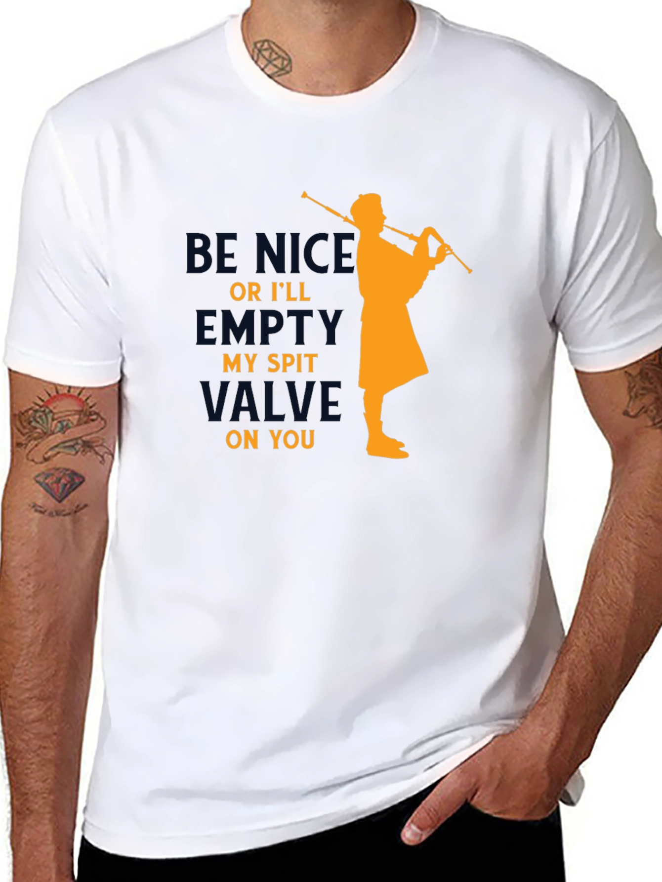Funny Bagpipe Player T-Shirt - Empty My Spit Valve