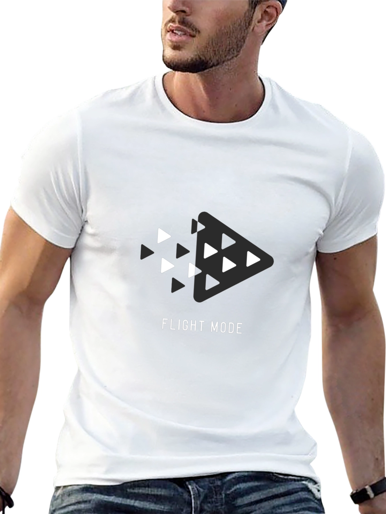 Flight Mode Graphic Tee - Premium Cotton Comfort