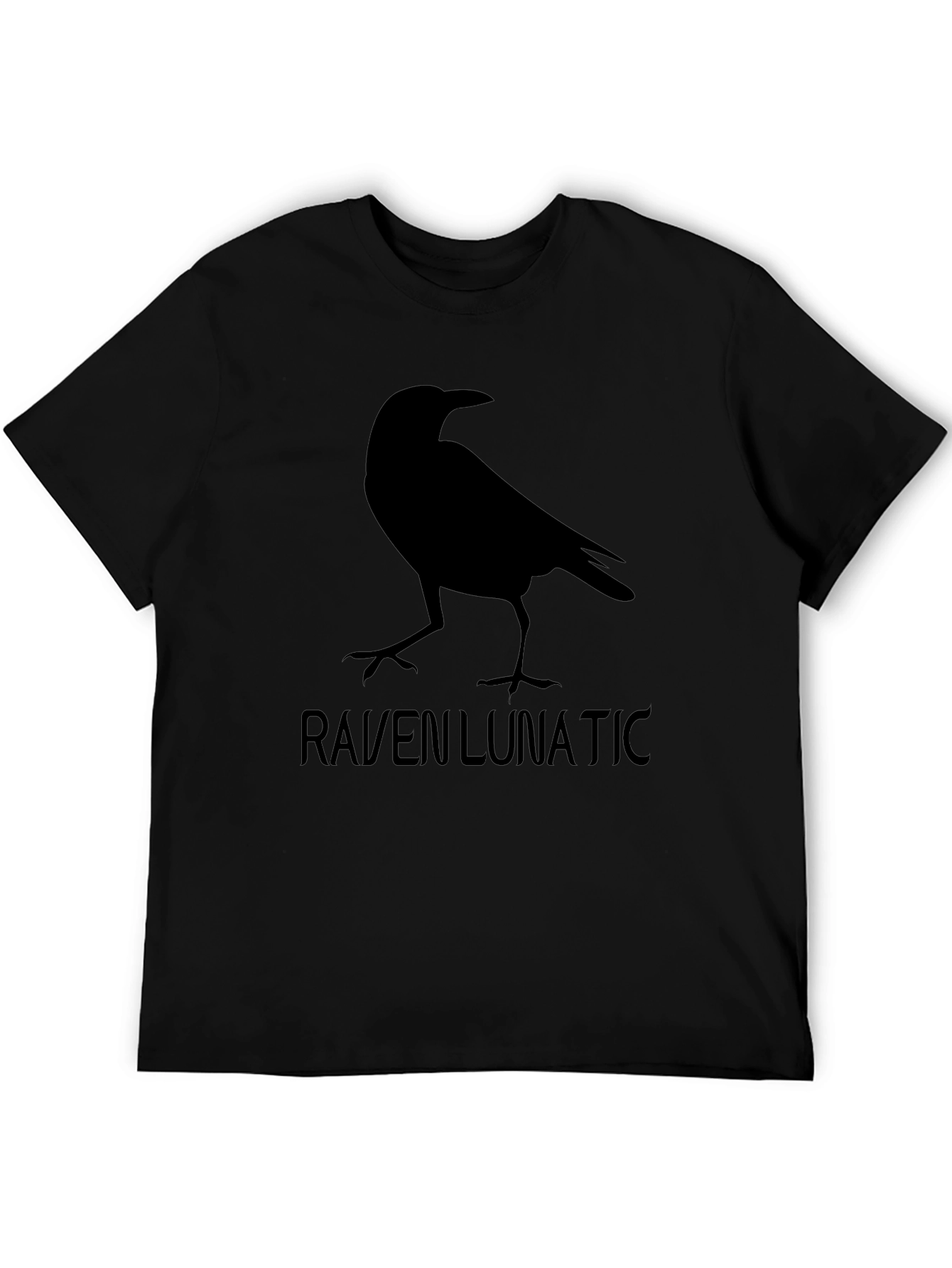 Raven Lunatic Graphic Tee - Black Crewneck