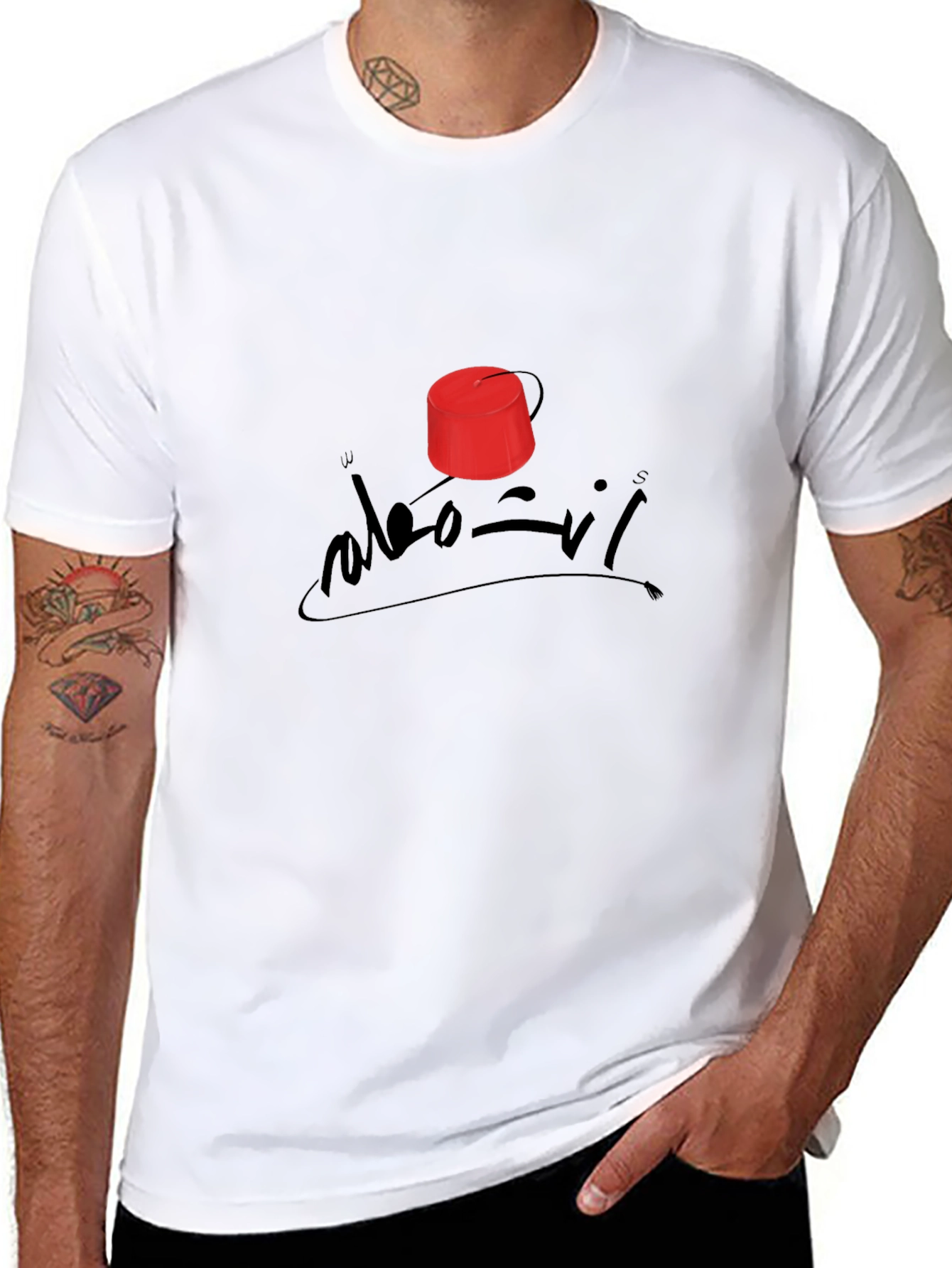 Arabic Script Fez T-Shirt