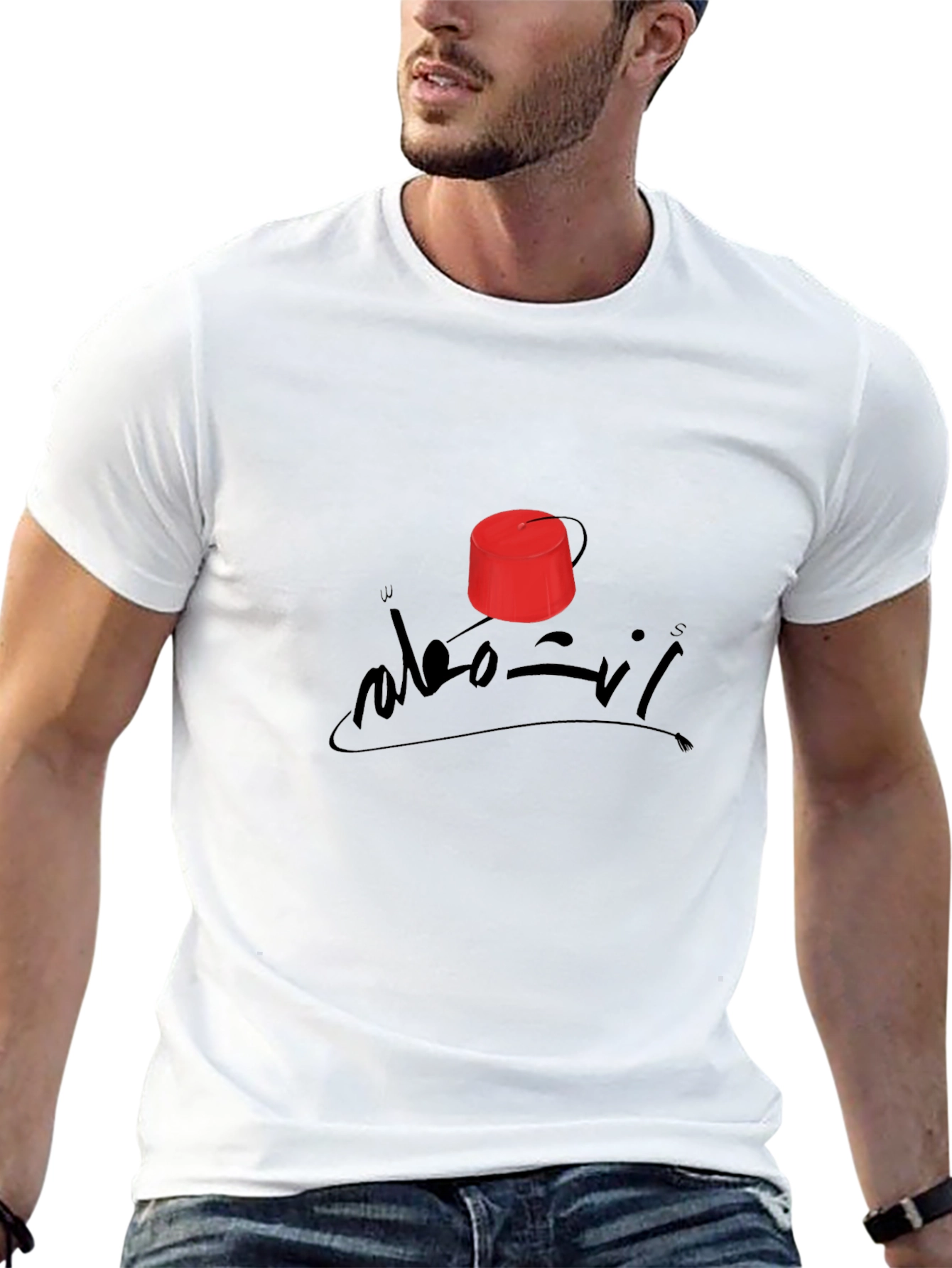 Arabic Script Fez T-Shirt