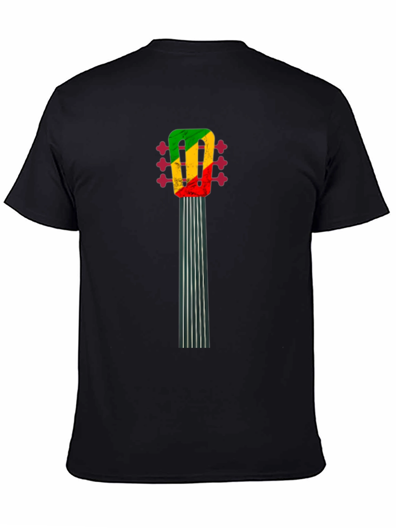 Rasta Guitar Neck Graphic T-Shirt